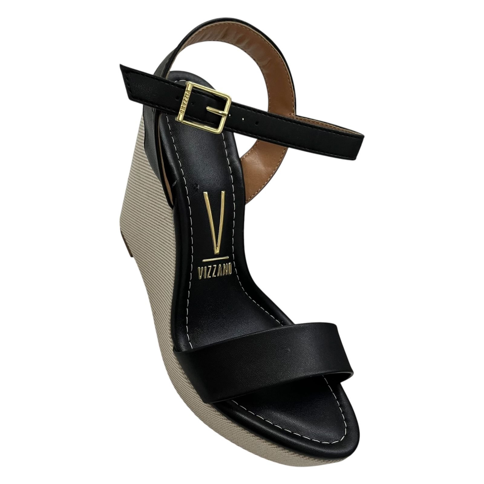 Sandália Anabela Vizzano 6283.2000 Branco Off Preto 2