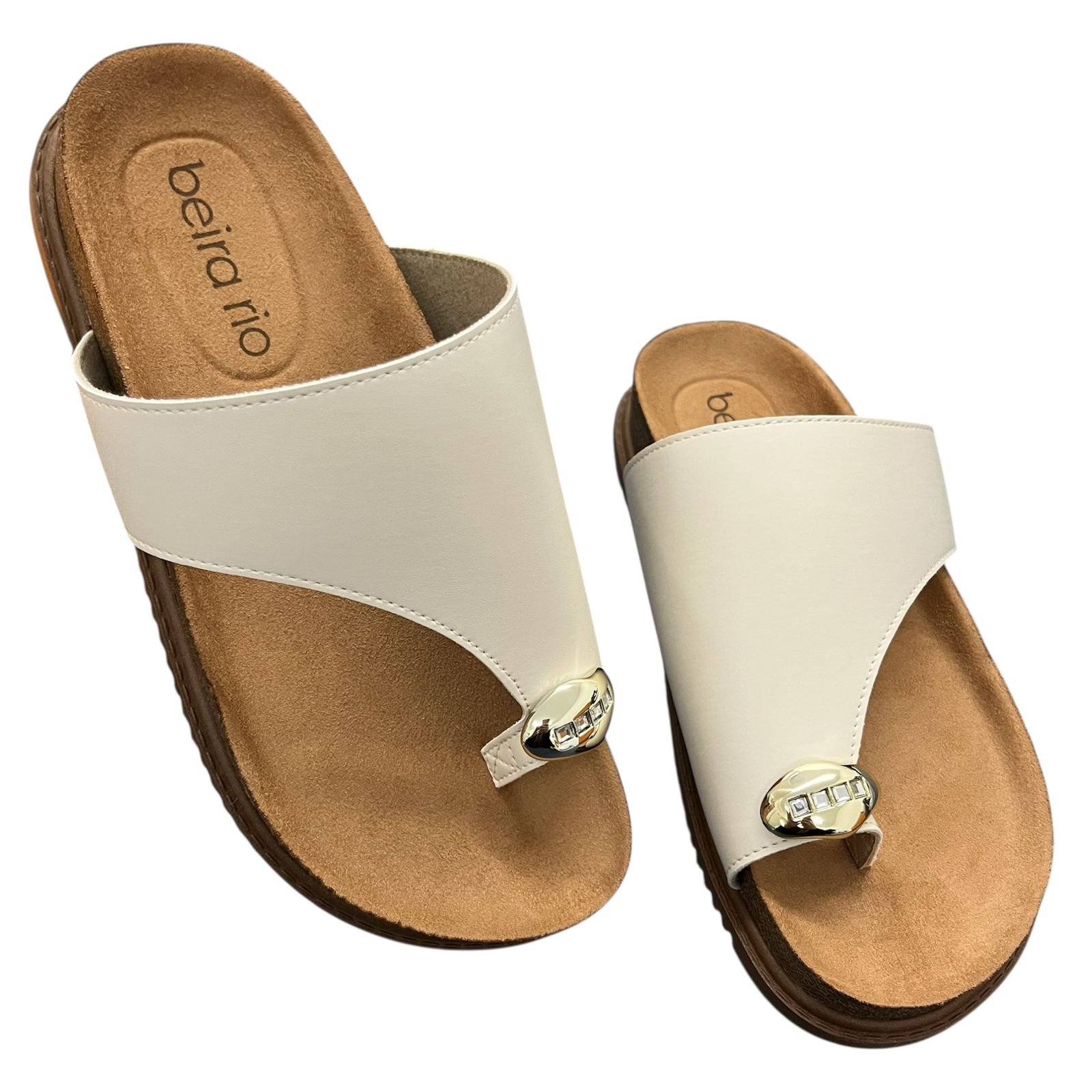 Sandália Papete De Dedo Beira Rio 8524.110 Off White 5