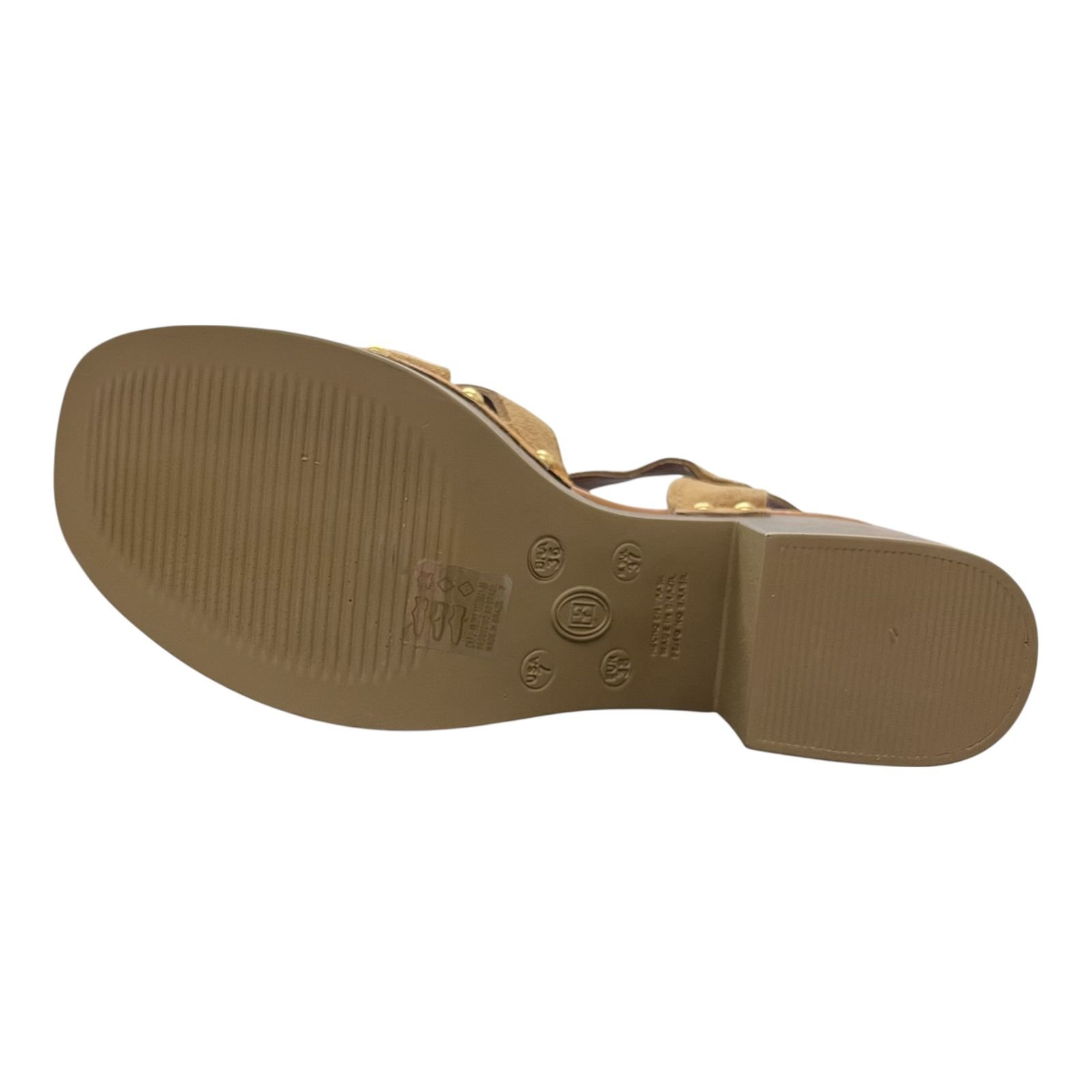 Sandália Plataforma Bottero Camurça Couro 370507 Bege 4