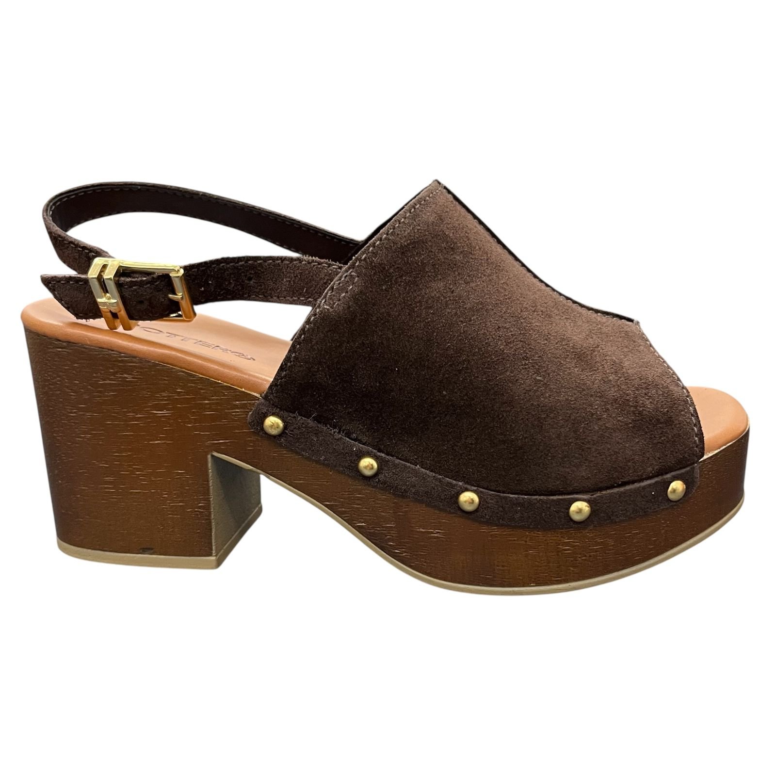 Sandália Plataforma Bottero Camurça Couro 370505