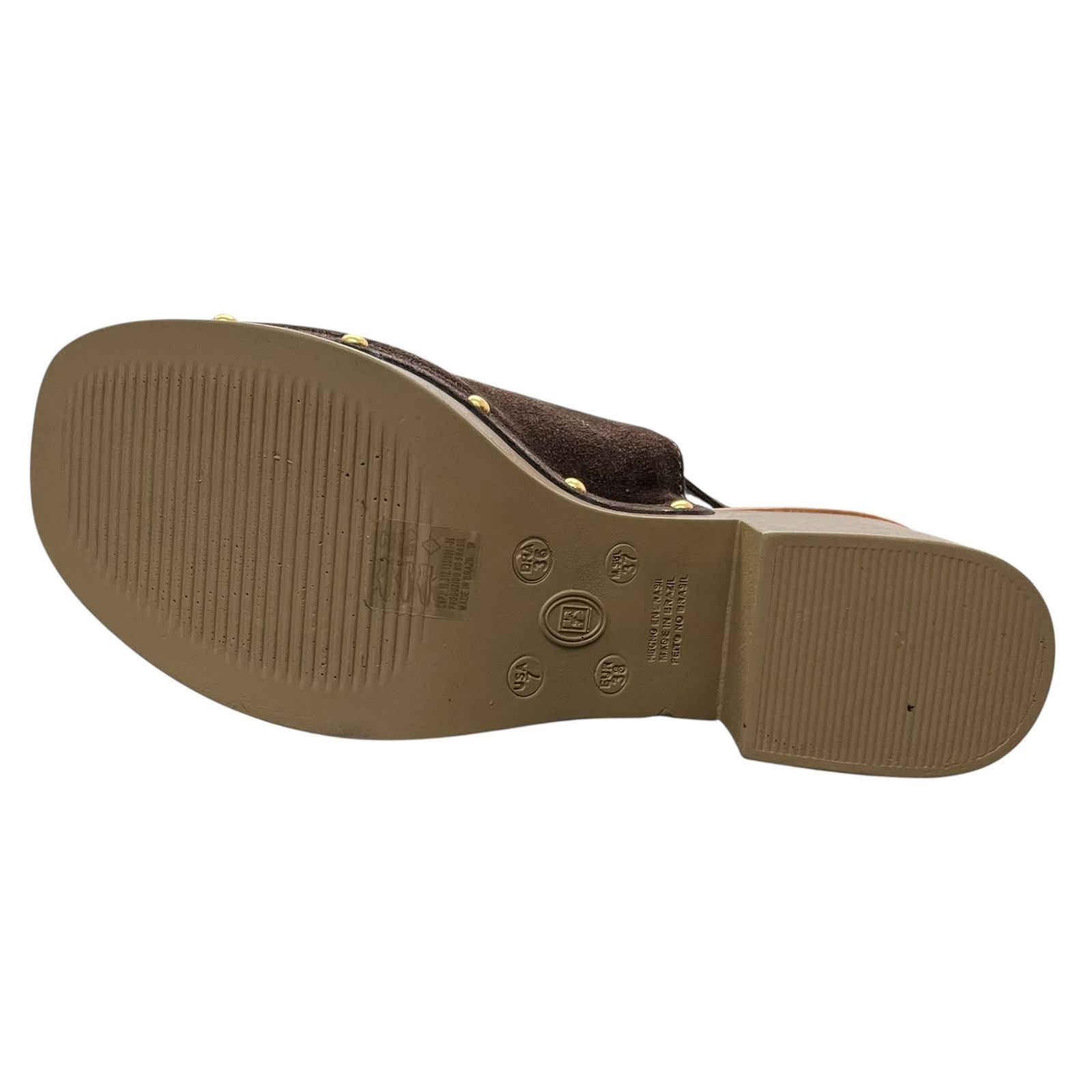 Sandália Plataforma Bottero Camurça Couro 370505 Café 4