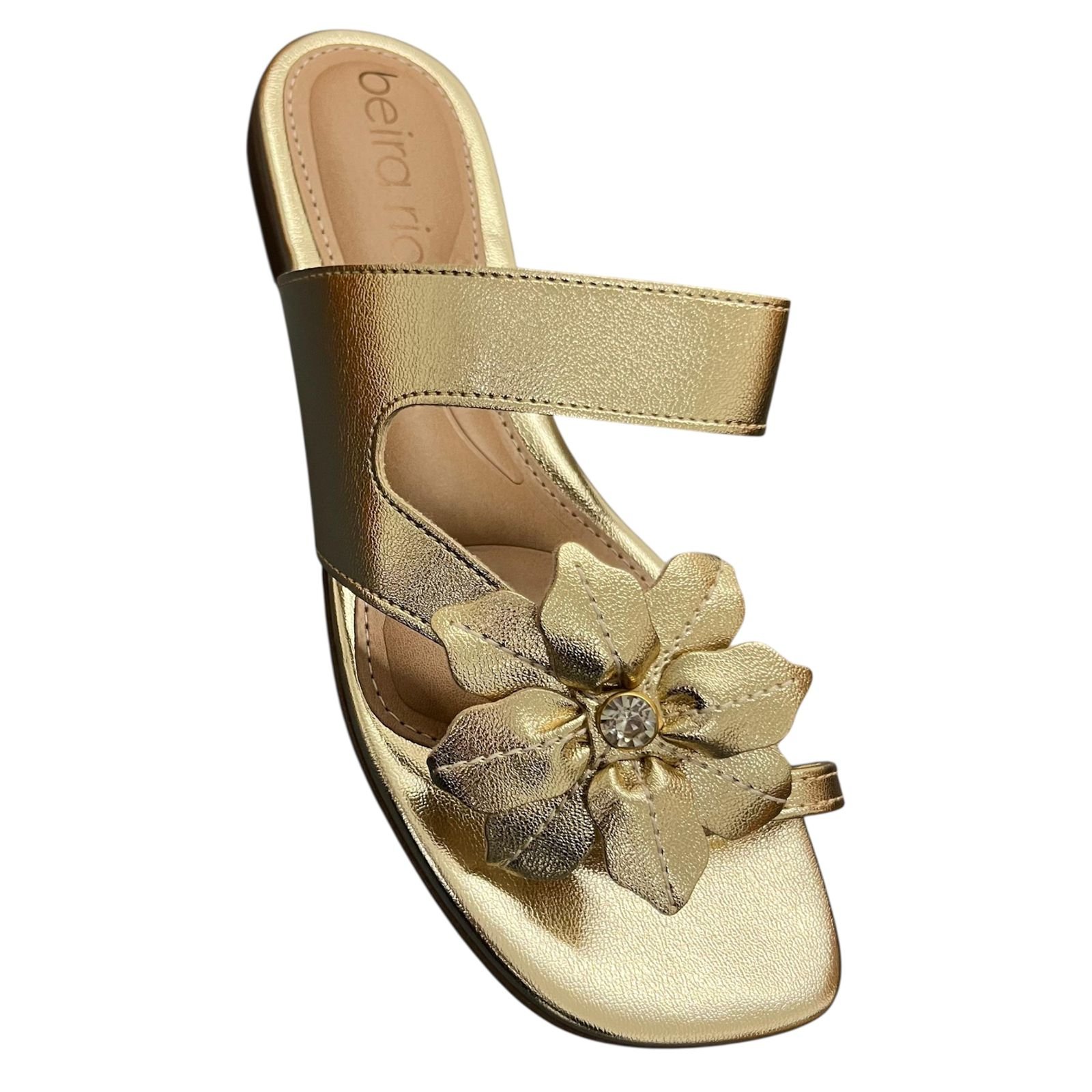 Sandália Rasteira Beira Rio 8560.205 Dourado 2