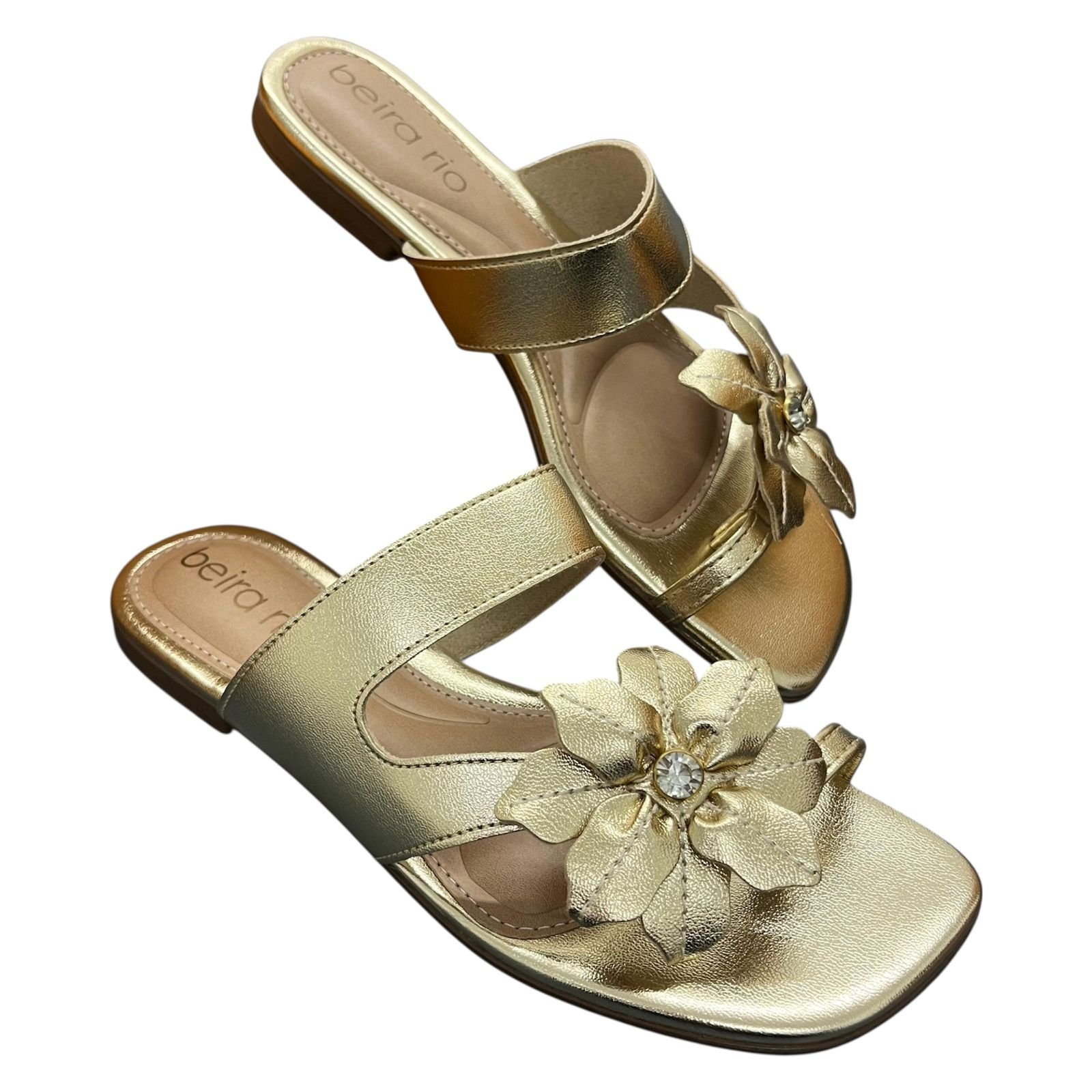 Sandália Rasteira Beira Rio 8560.205 Dourado 3