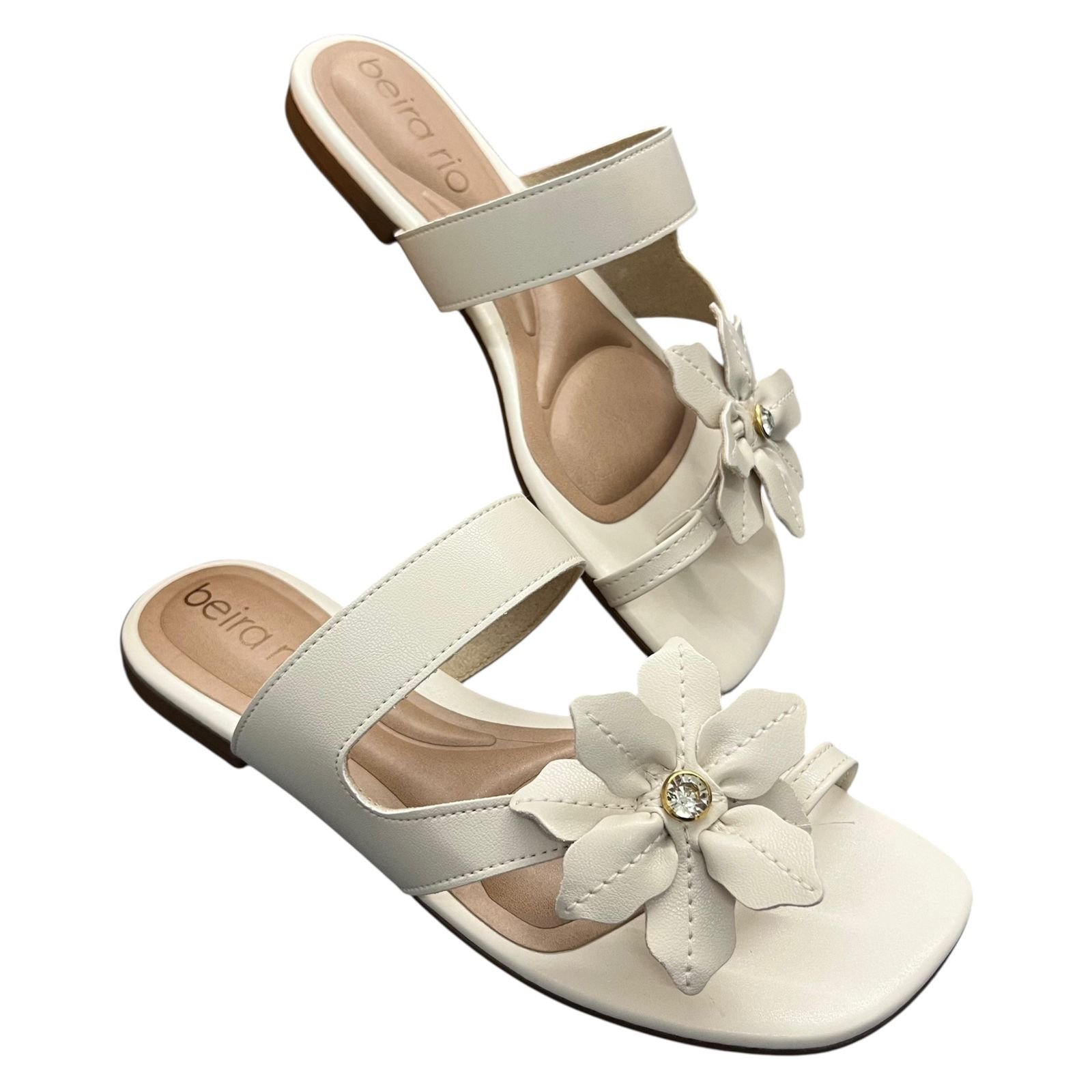 Sandália Rasteira Beira Rio 8560.105 Off White 3