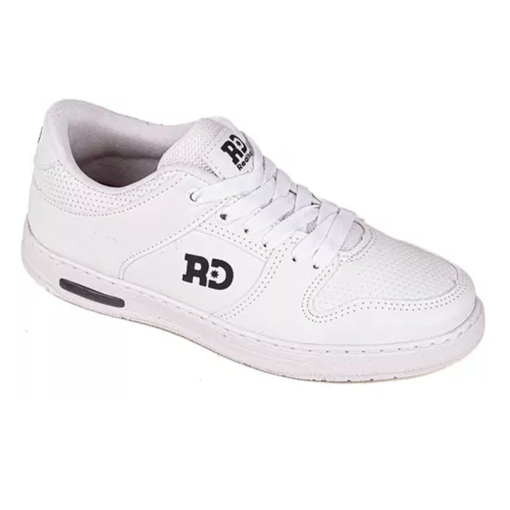 Tênis Casual Redikal Skate Nobuck All Black RKT406 Branco 2