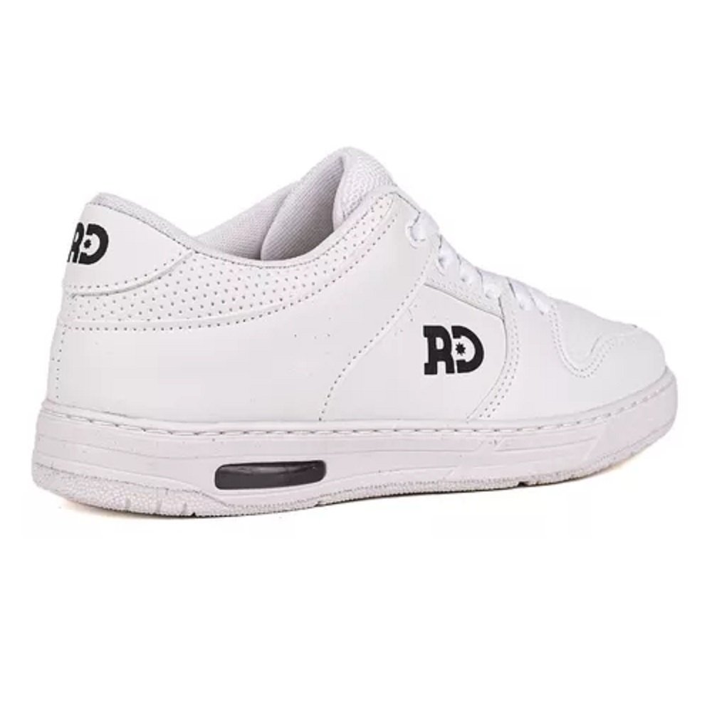 Tênis Casual Redikal Skate Nobuck All Black RKT406 Branco 6