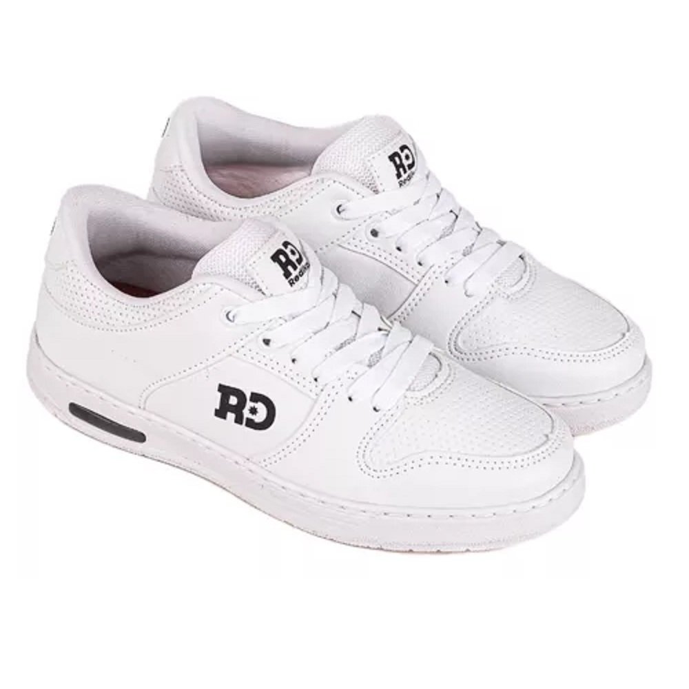 Tênis Casual Redikal Skate Nobuck All Black RKT406 Branco 7