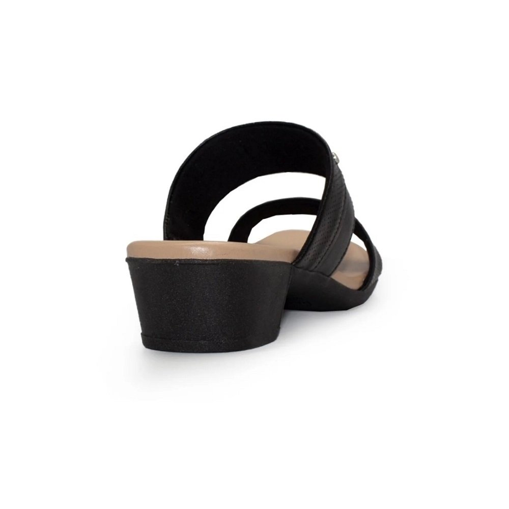 Tamanco Salto Bloco Usaflex Em Couro MM0804002 Preto 4