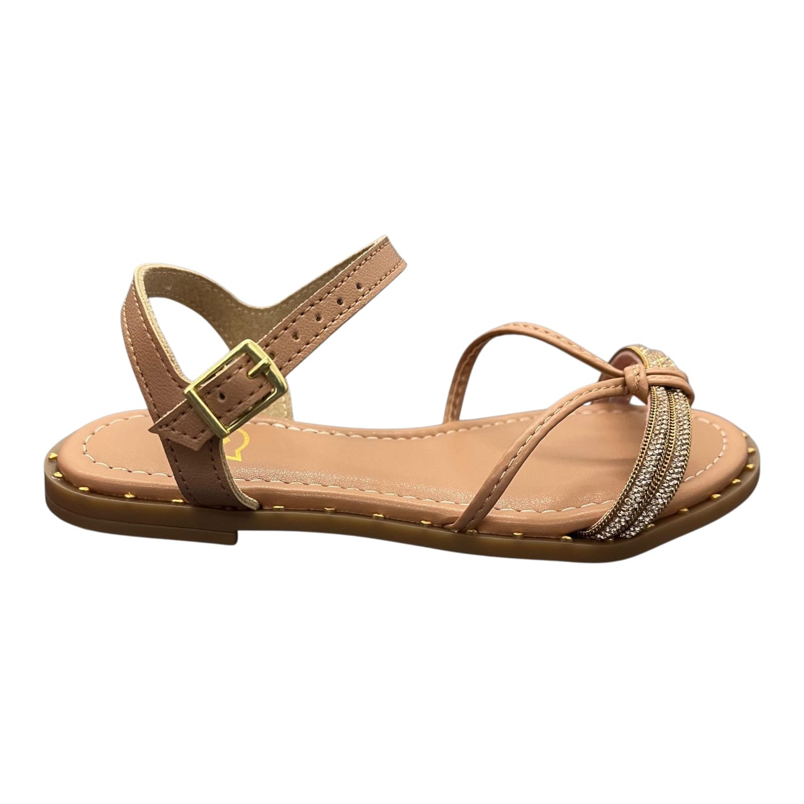Sandália Rasteira Menina Molekinha Strass 2342.109