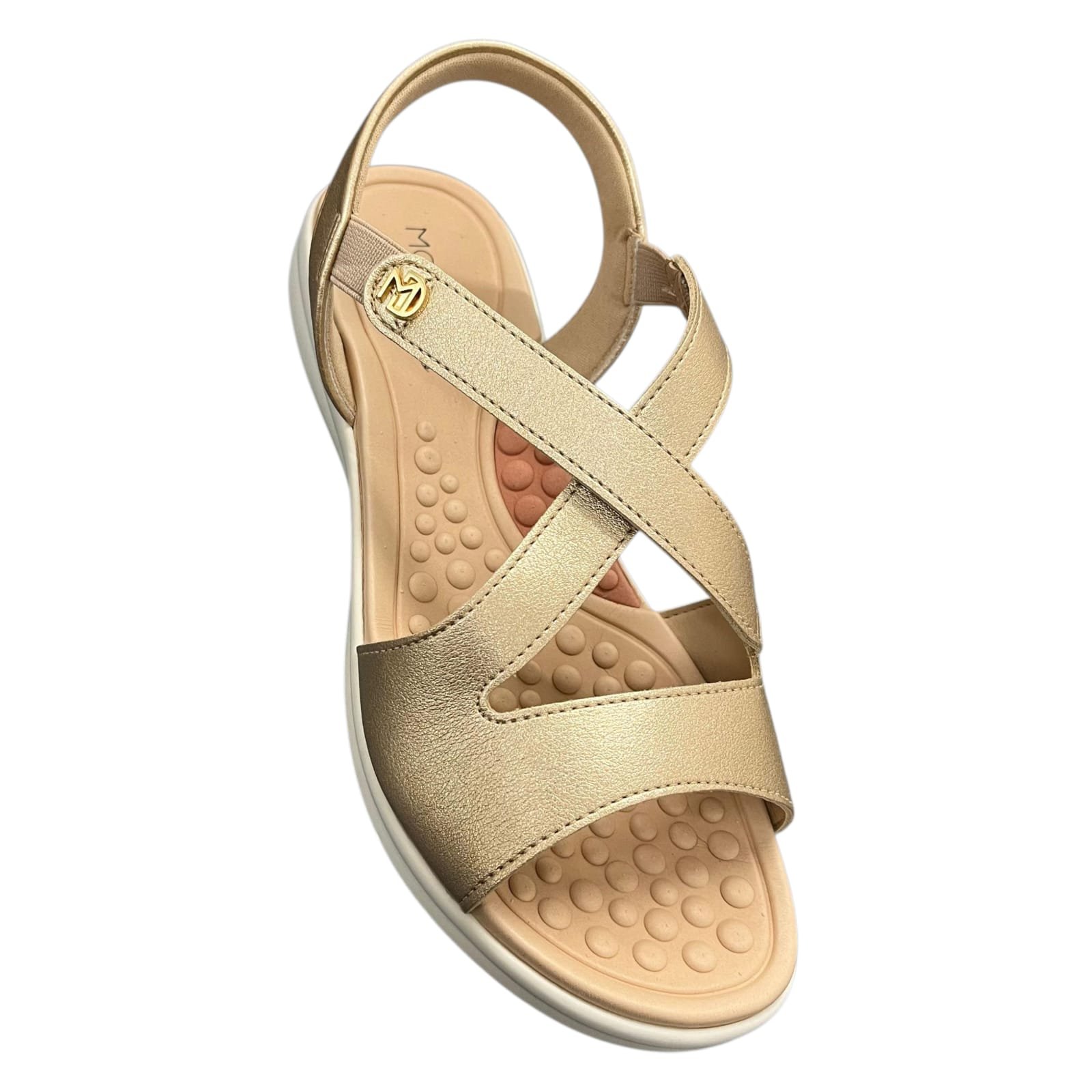 Sandália Flat Feminina Modare Ultraconforto 7174.121 Dourado 2