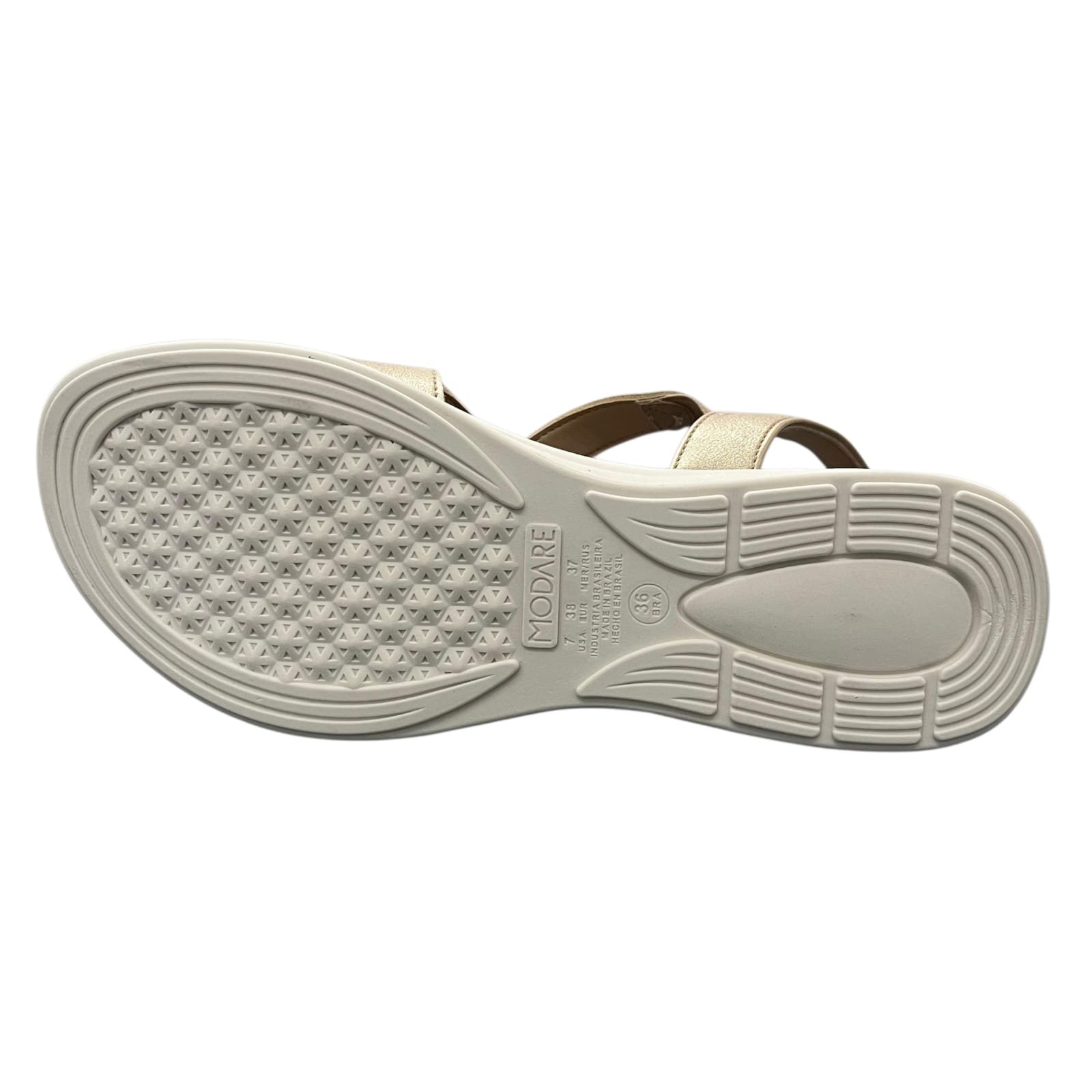 Sandália Flat Feminina Modare Ultraconforto 7174.121 Dourado 3