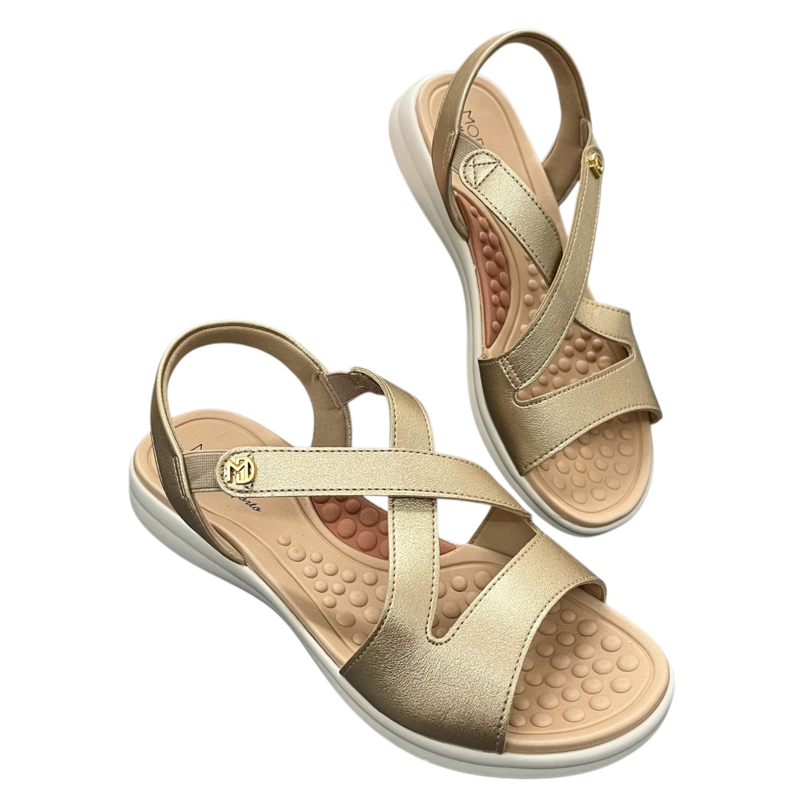Sandália Flat Feminina Modare Ultraconforto 7174.121 Dourado 4