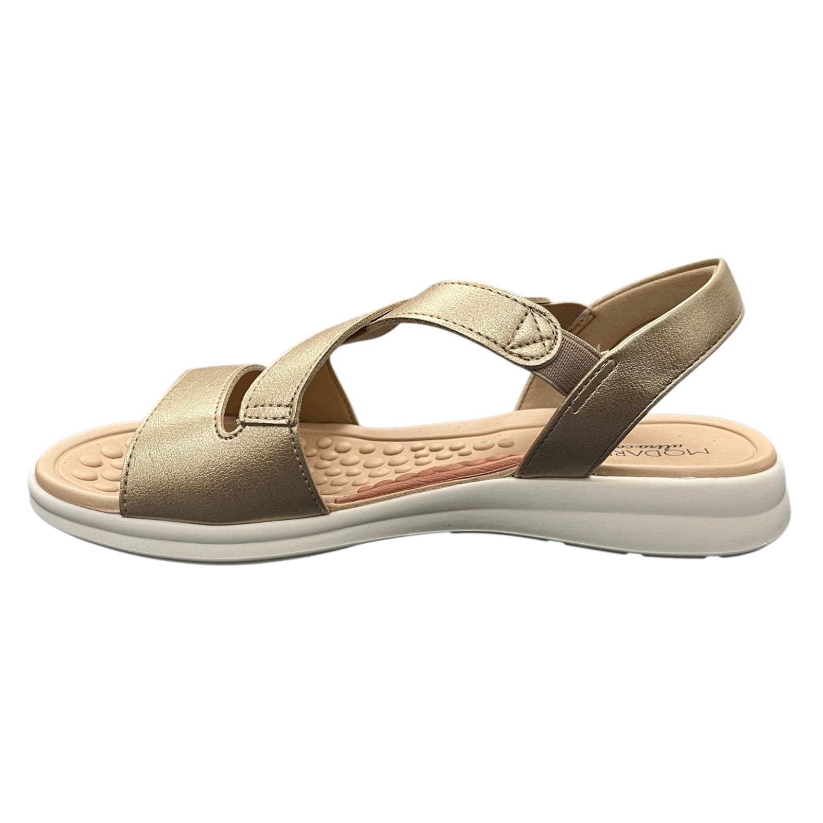 Sandália Flat Feminina Modare Ultraconforto 7174.121 Dourado 5