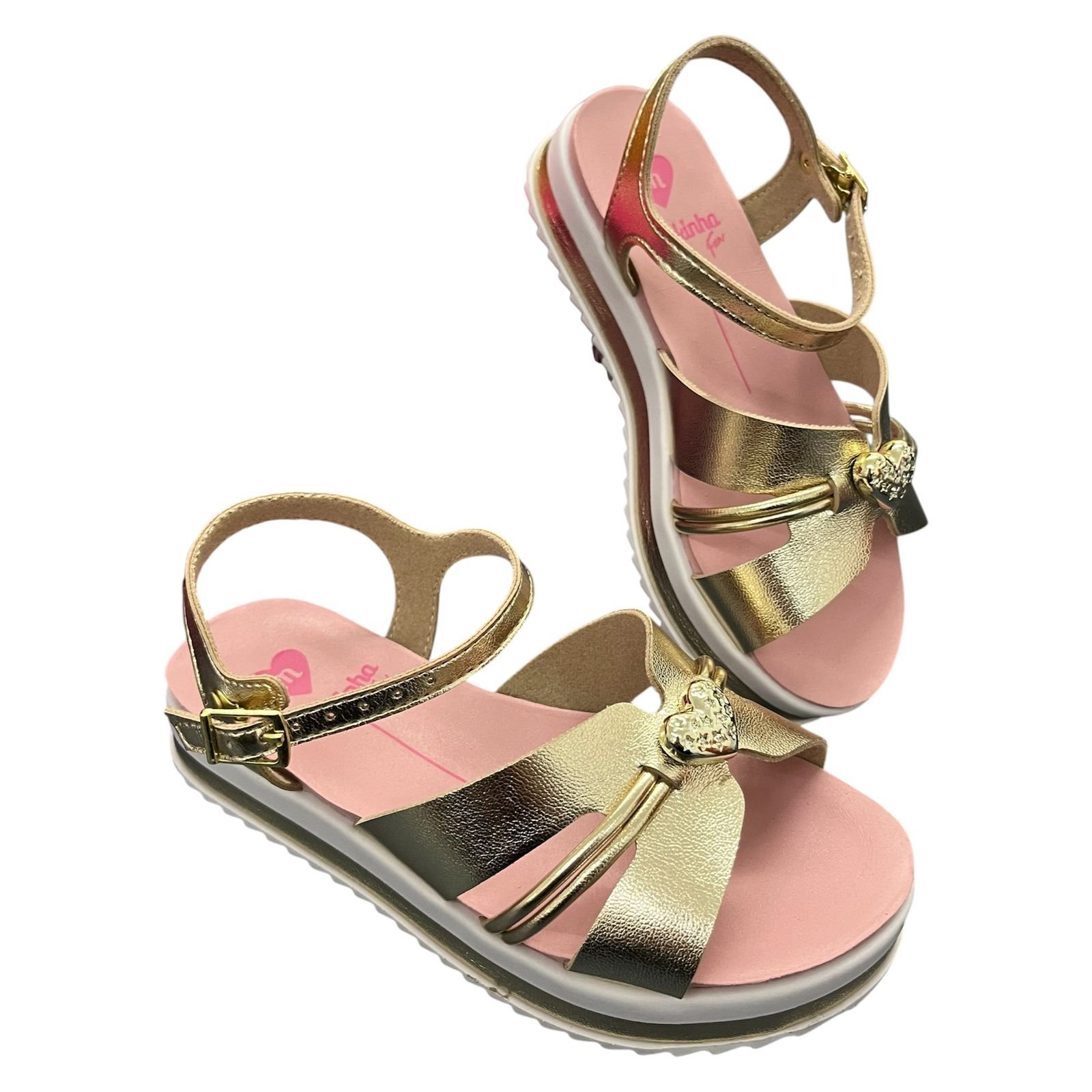 Sandália Molekinha Flatform Infantil Menina 2305.1574 Dourado 3