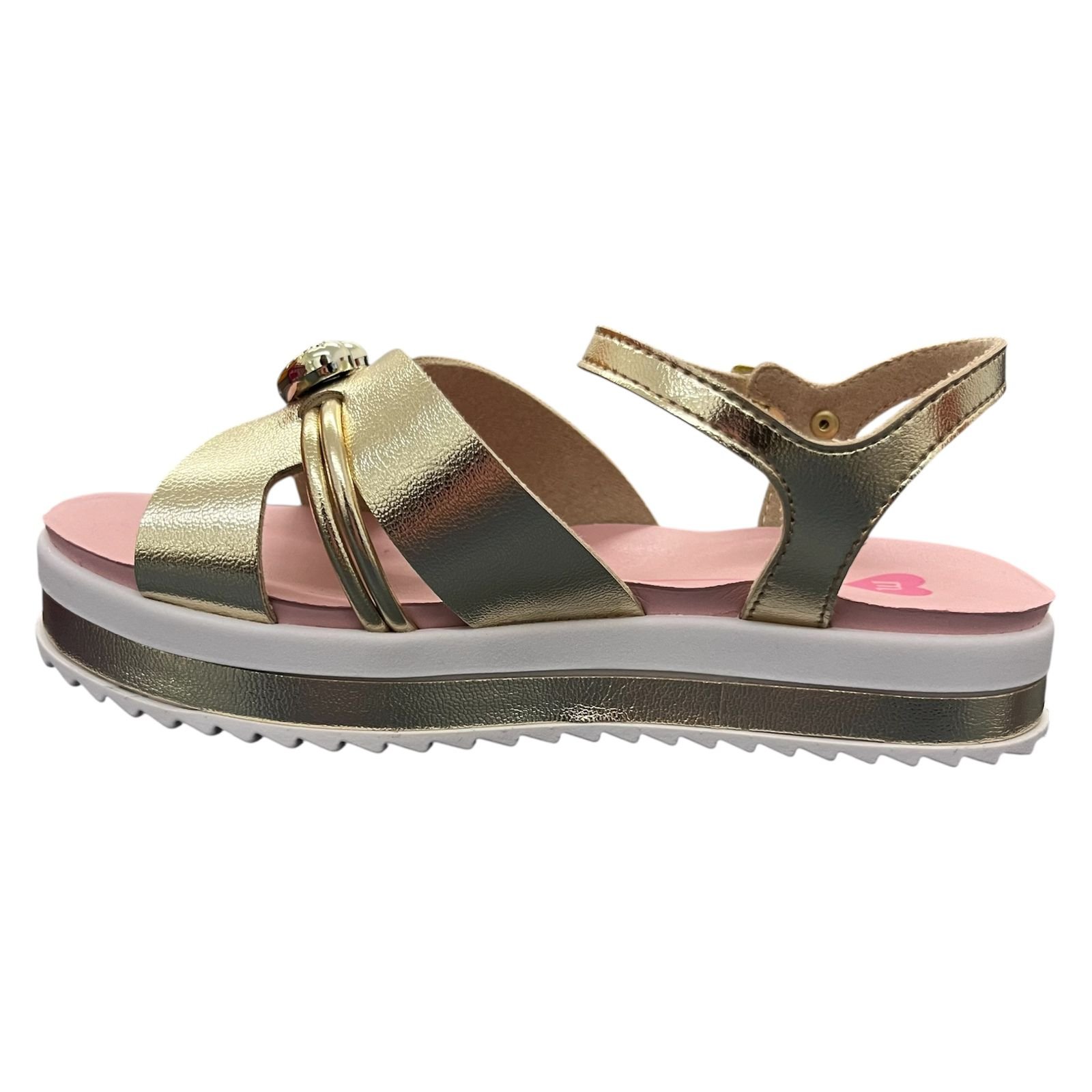 Sandália Molekinha Flatform Infantil Menina 2305.1574 Dourado 5