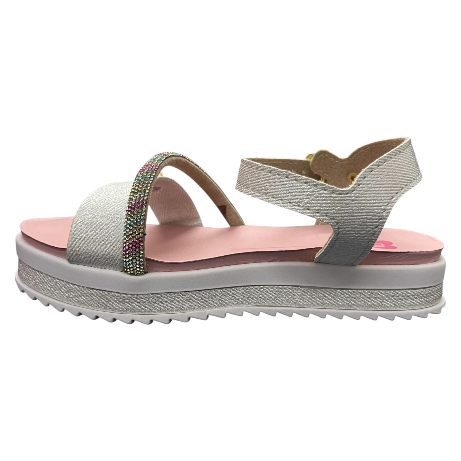 Sandália Molekinha Flatform Infantil Menina 2305.1570 Prata 3