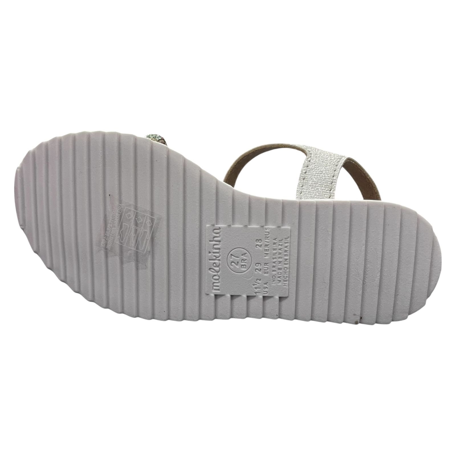 Sandália Molekinha Flatform Infantil Menina 2305.1570 Prata 4