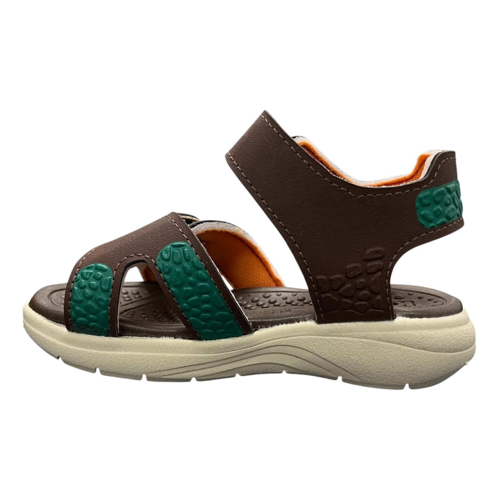Sandália Kidy Fly Infantil Menino Luz De Led 0077-0782 Marrom/Verde 3