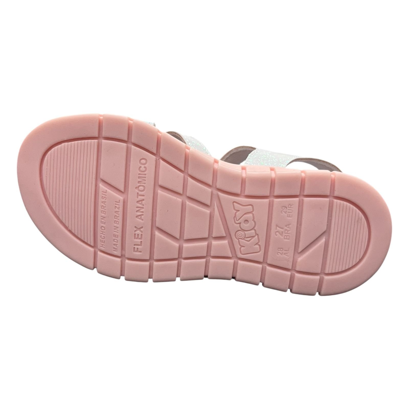 Sandália Kidy Infantil Menina 1019-0004 Branco/Prata 4