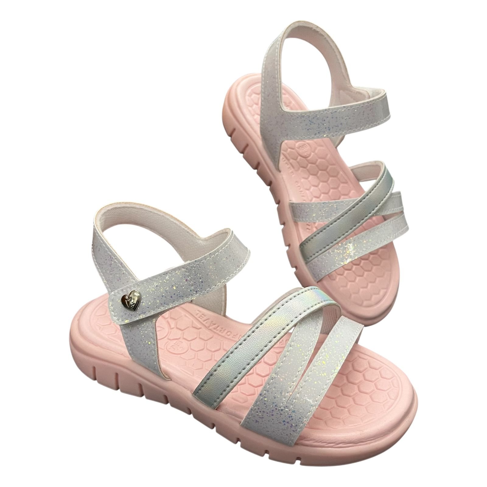 Sandália Kidy Infantil Menina 1019-0004 Branco/Prata 5