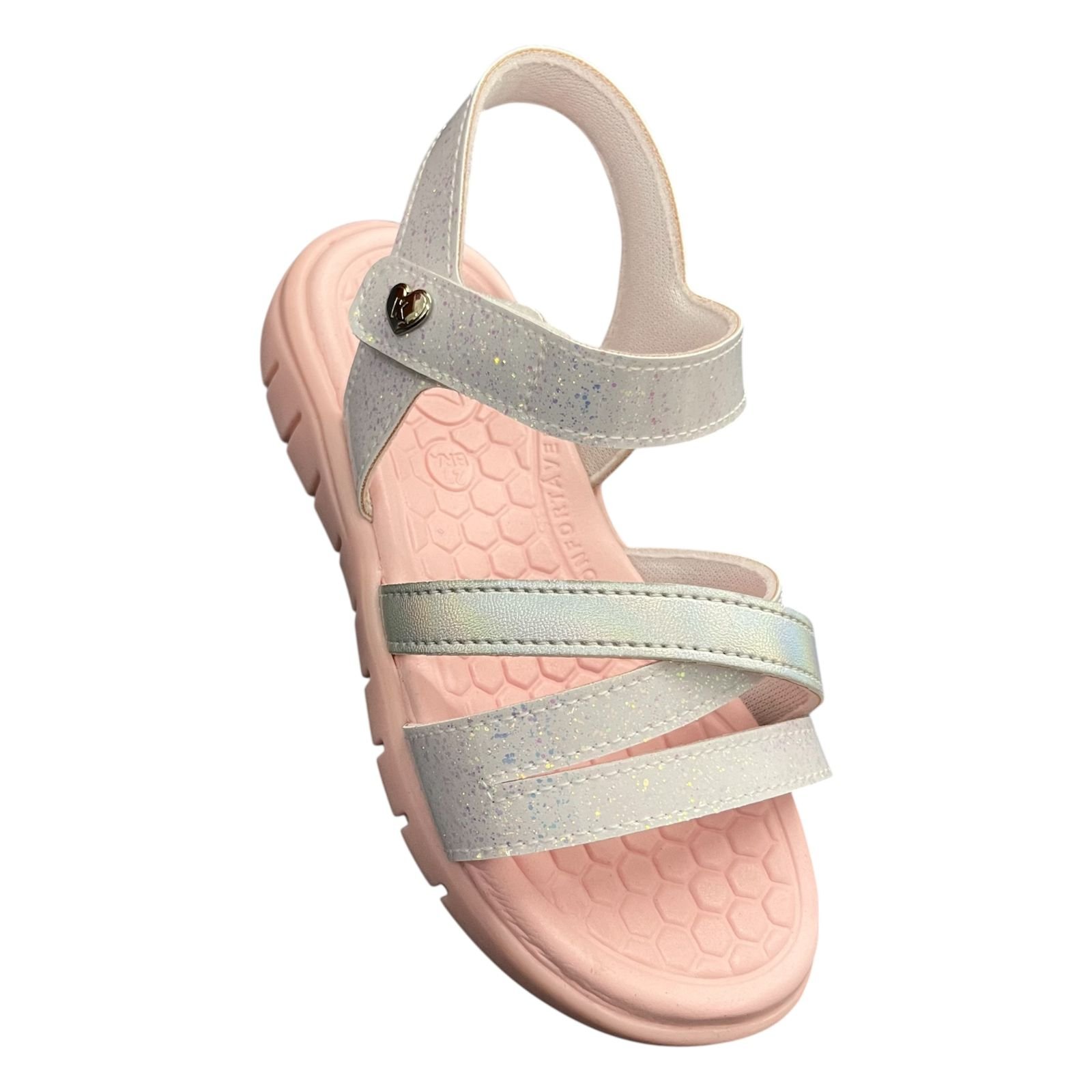 Sandália Kidy Infantil Menina 1019-0004 Branco/Prata 2