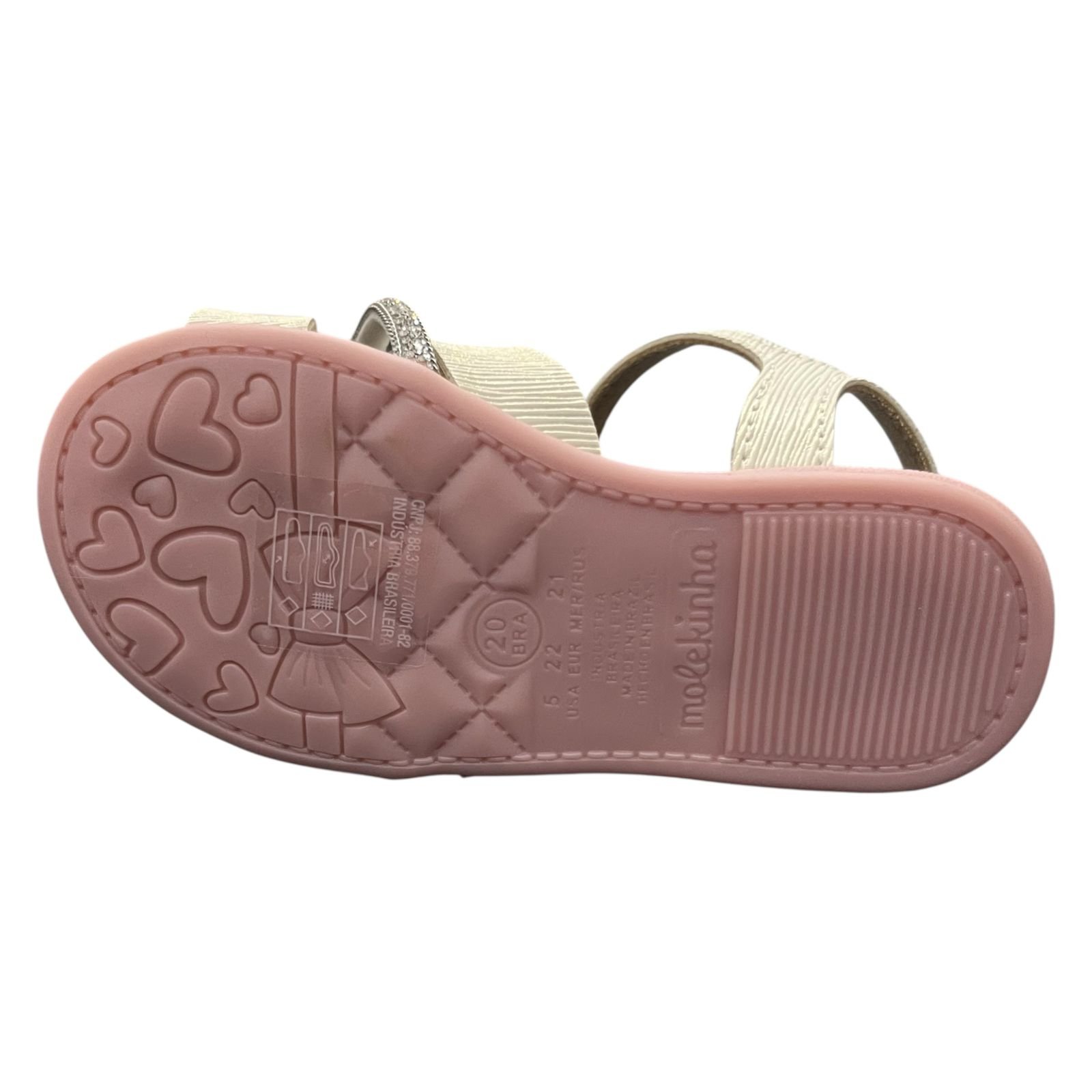 Sandália Molekinha Infantil Menina 2114.285 Off White 5