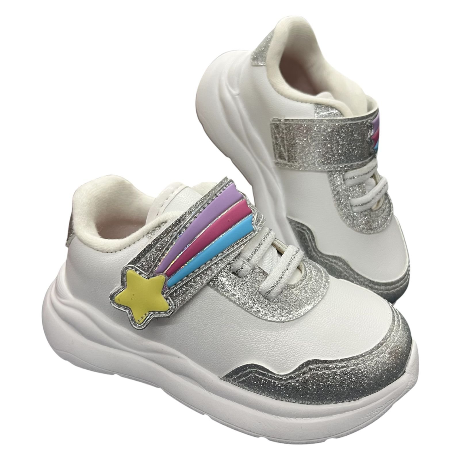 Tênis Molekinha Infantil Menina Calce Fácil 2738.104 Branco/Prata 5