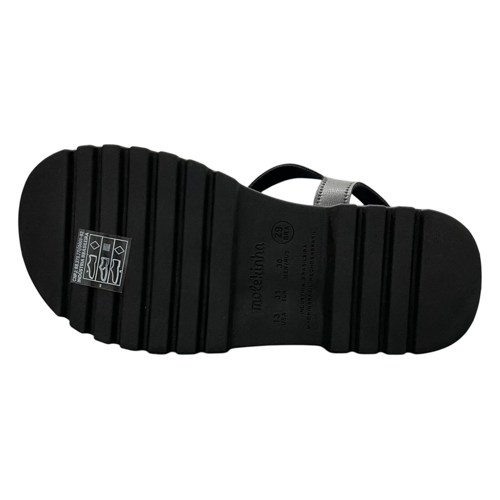 Sandália Papete Molekinha Infantil Menina 2344.148 Preto 4