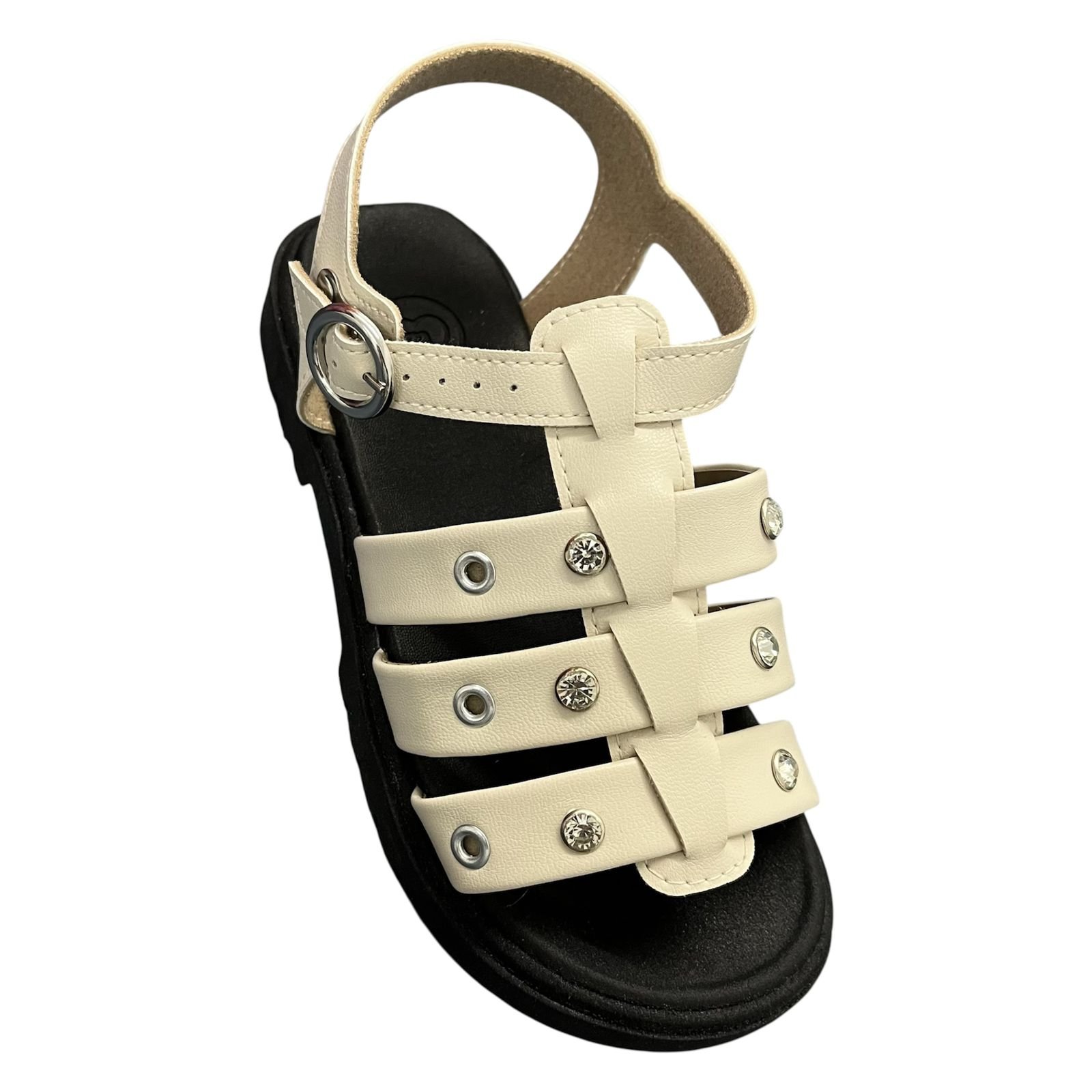 Sandália Papete Molekinha Infantil Menina 2344.146 Off White 2