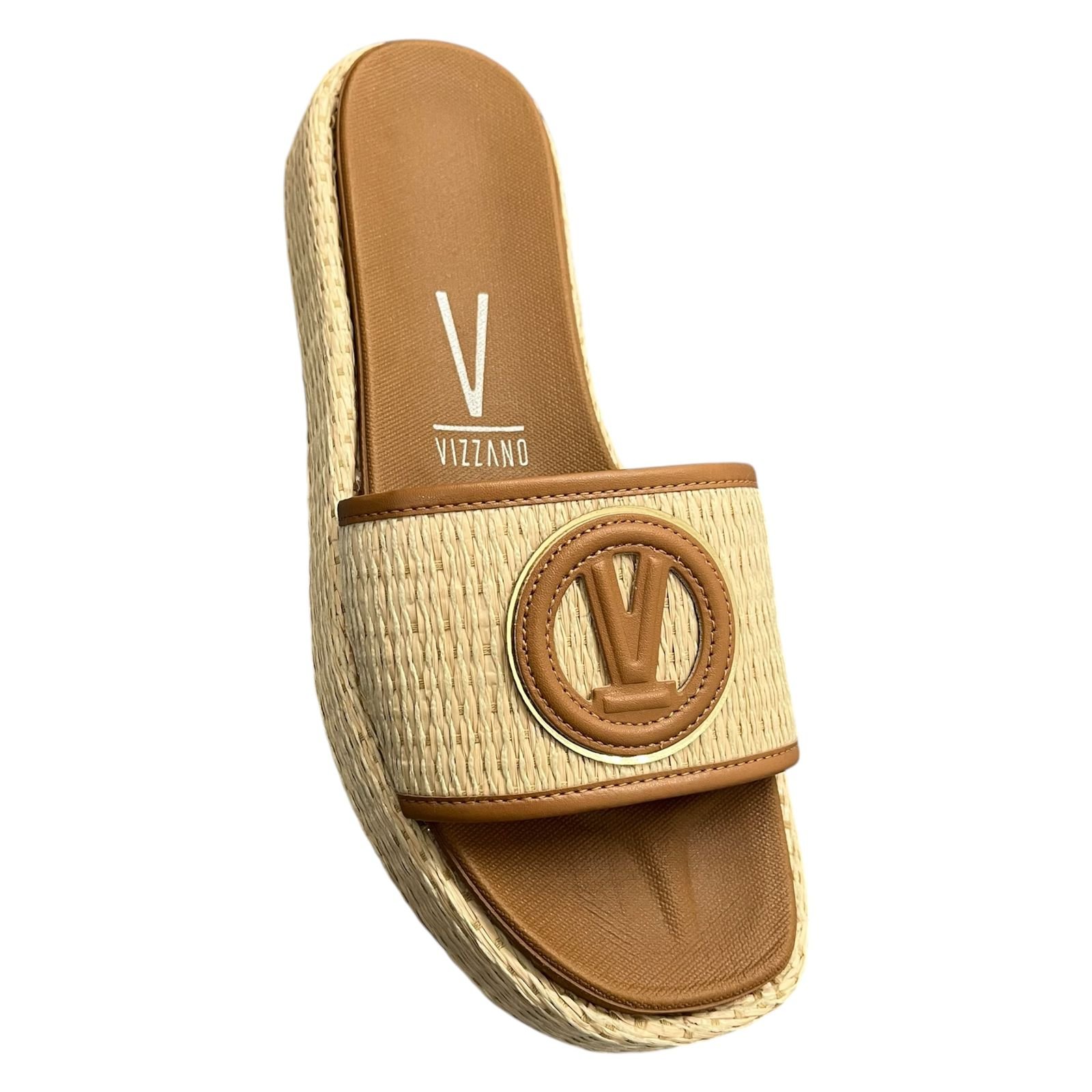 Chinelo Feminino Slide Vizzano Palha Tramado 6506.123 Bege 2