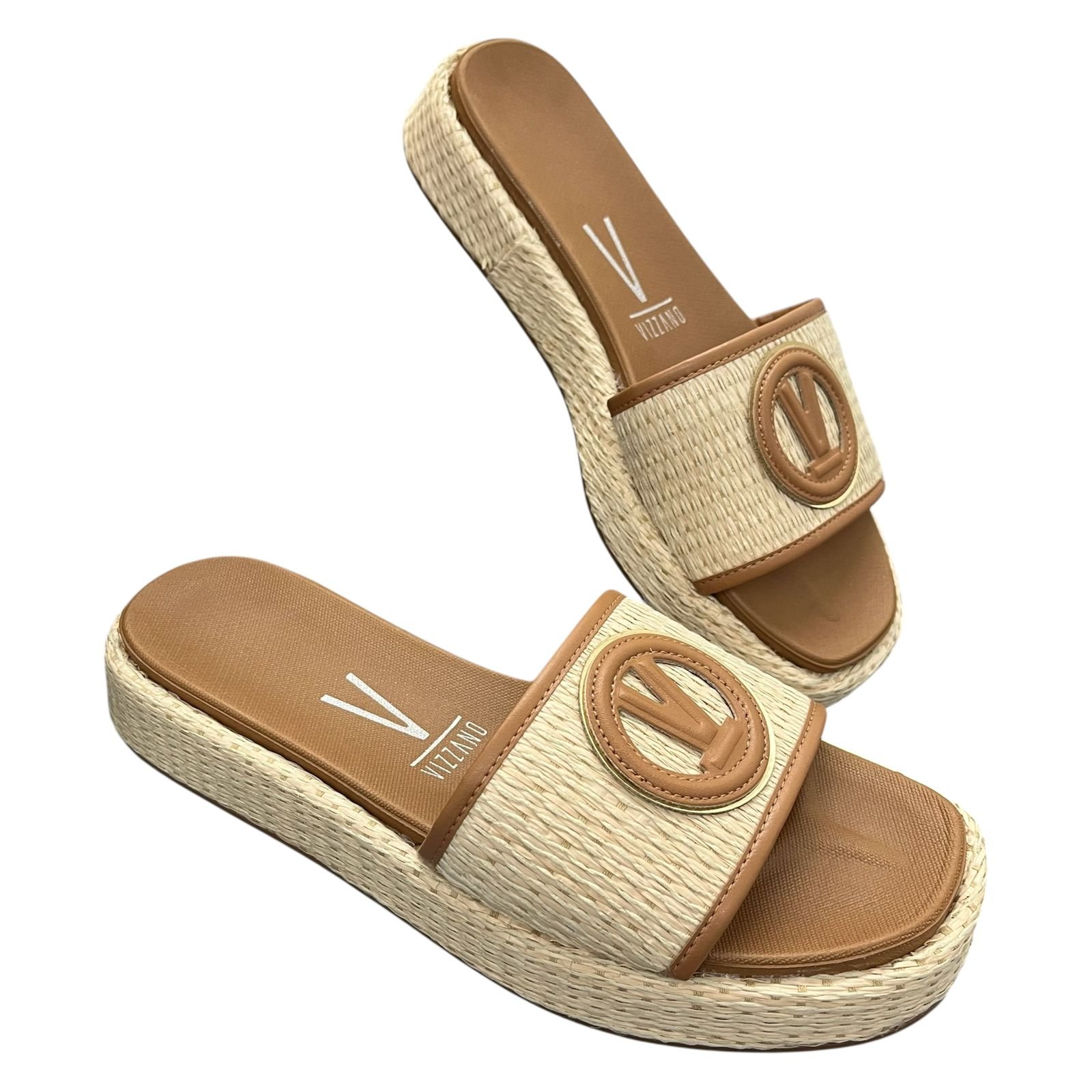 Chinelo Feminino Slide Vizzano Palha Tramado 6506.123 Bege 5