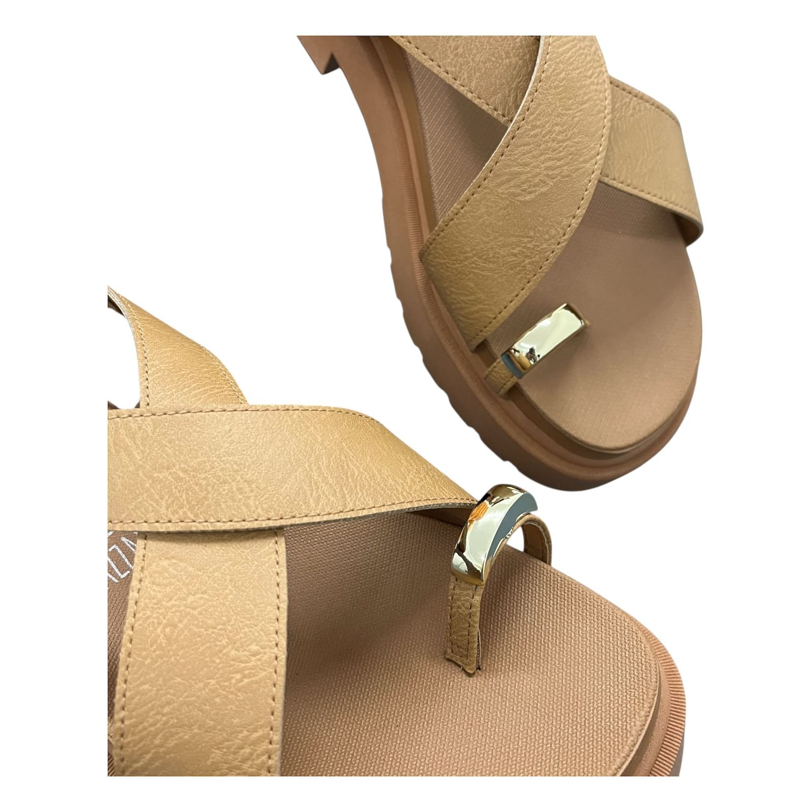 Sandália Vizzano Flatform Tratorada 6499.122 Bege 5