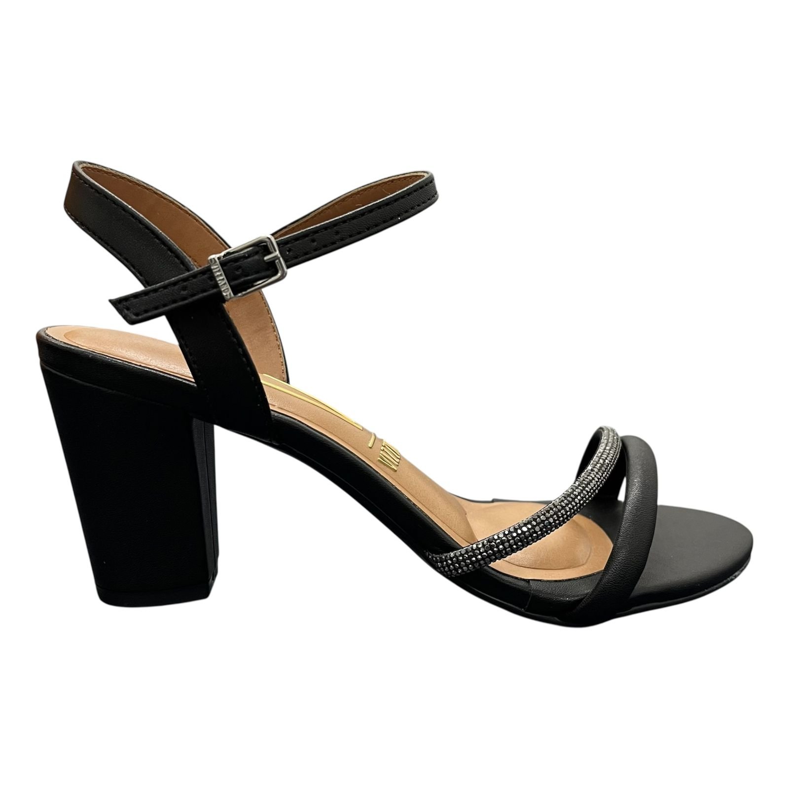 Sandália Vizzano Com Strass Salto Bloco 6262.1034