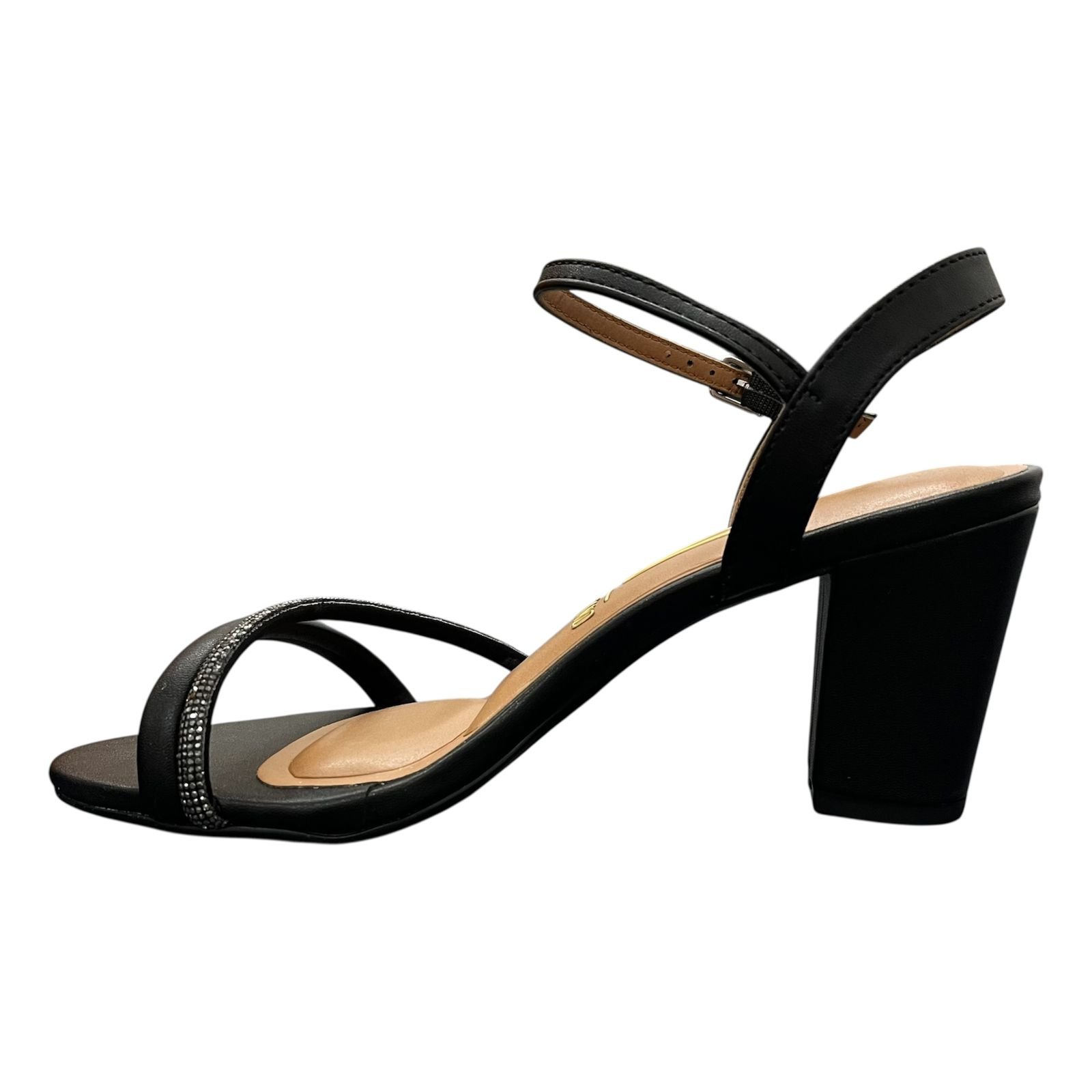 Sandália Vizzano Com Strass Salto Bloco 6262.1034 Preto 3