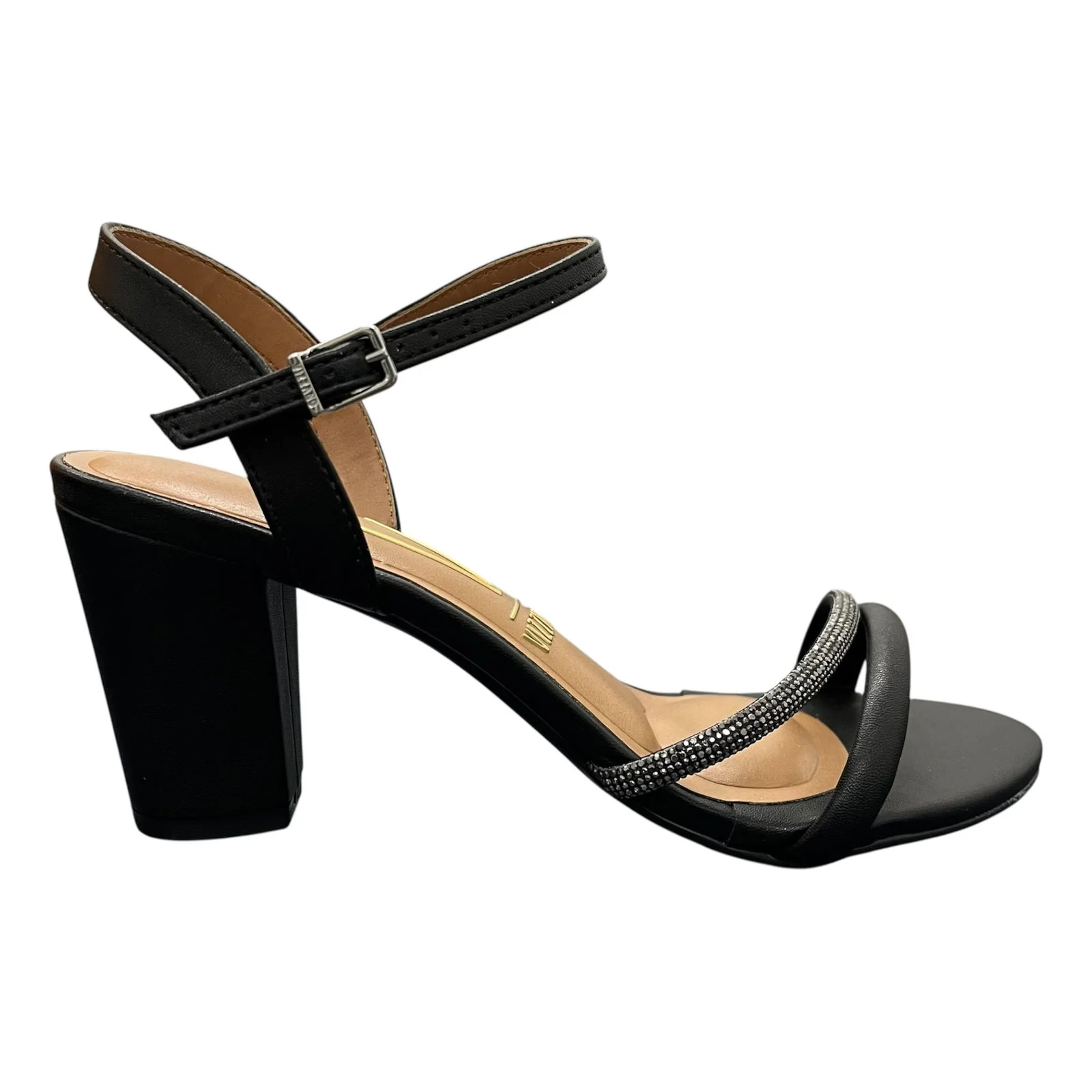 Sandália Vizzano Com Strass Salto Bloco 6262.1034