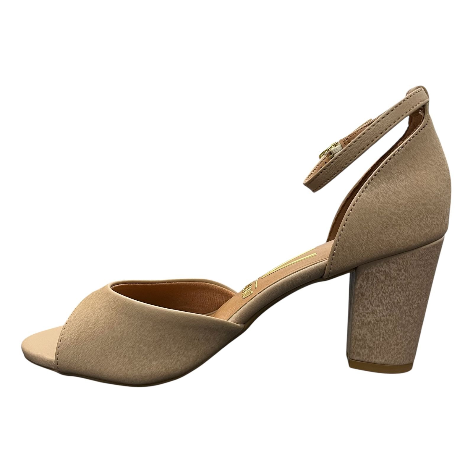 Sandália Feminina Vizzano Salto Bloco 6262.406 Bege 3