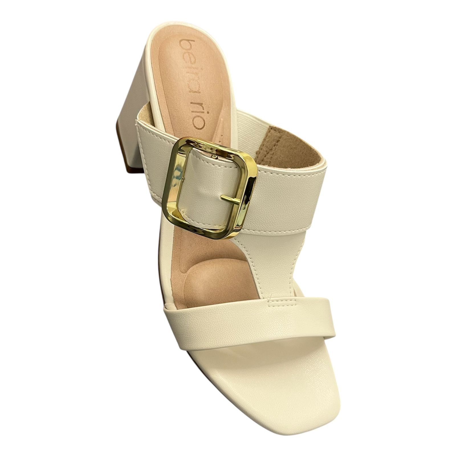 Tamanco Feminino Beira Rio Salto Bloco 8436.240 Off White 2