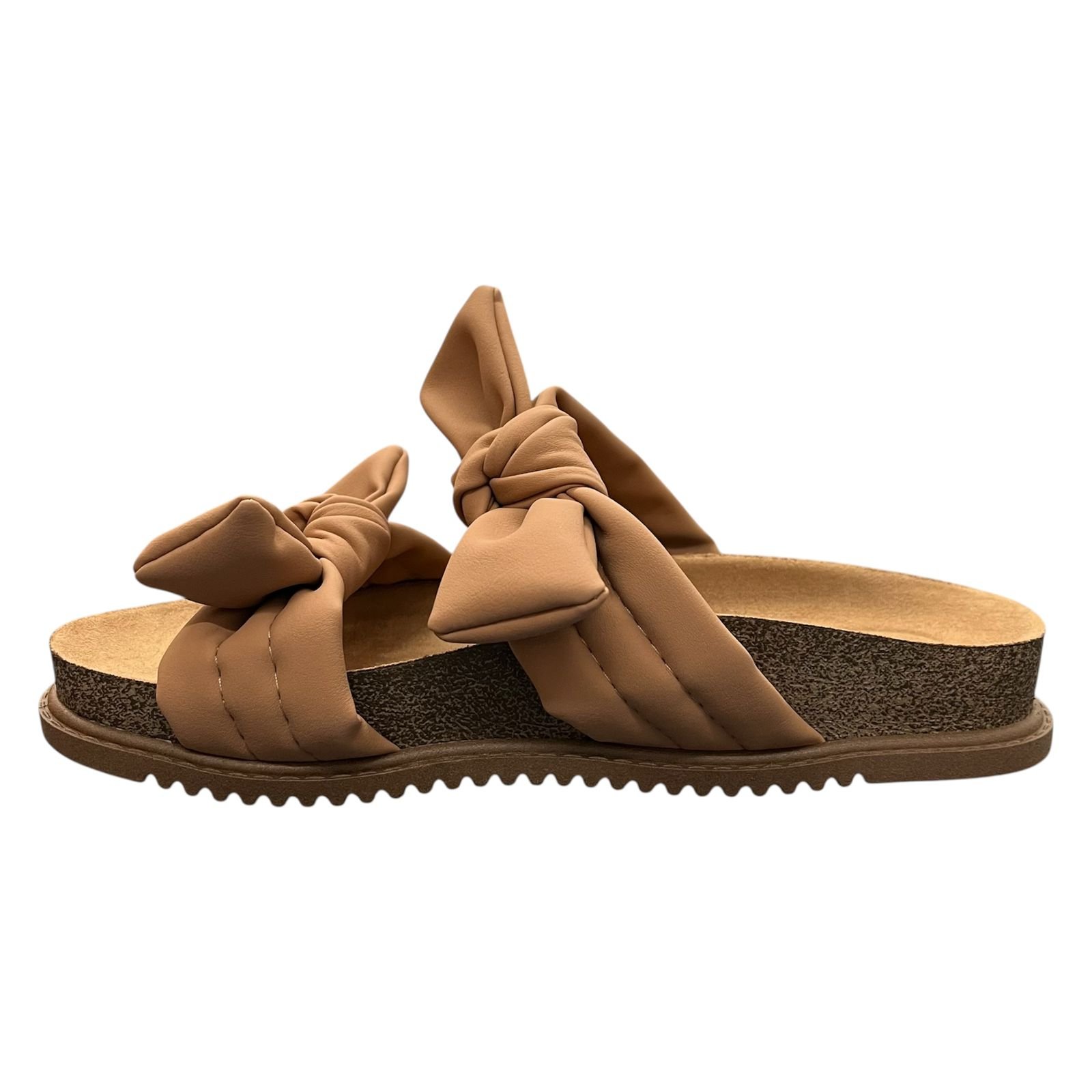 Sandália Papete Beira Rio Laço Nobuck 8523.122 Nude 5