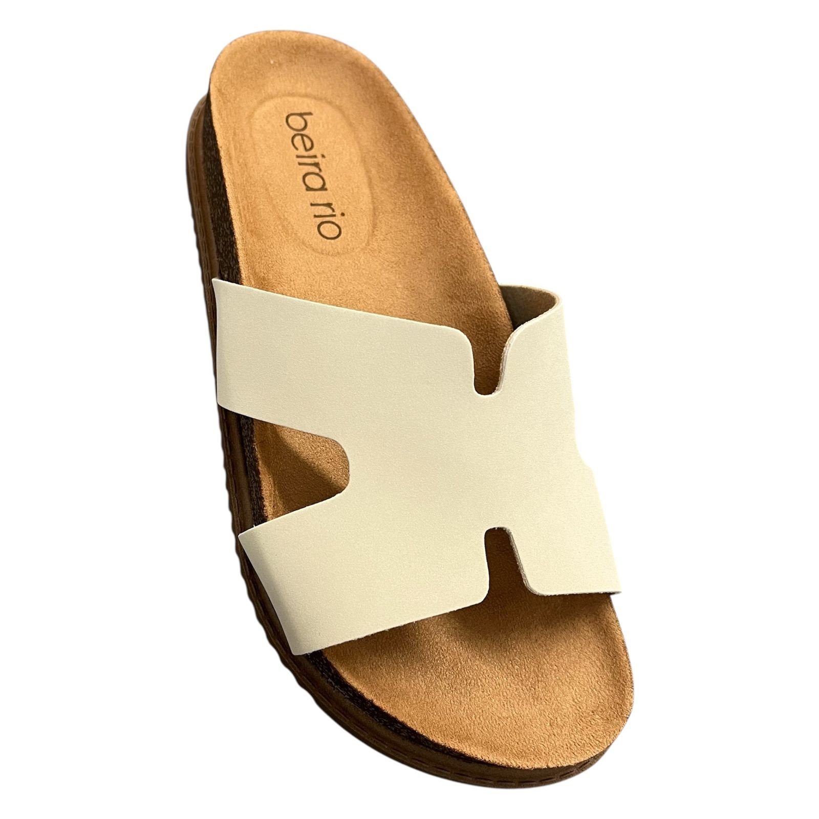 Sandália Papete Beira Rio Nobuck 8523.112 Off White 2
