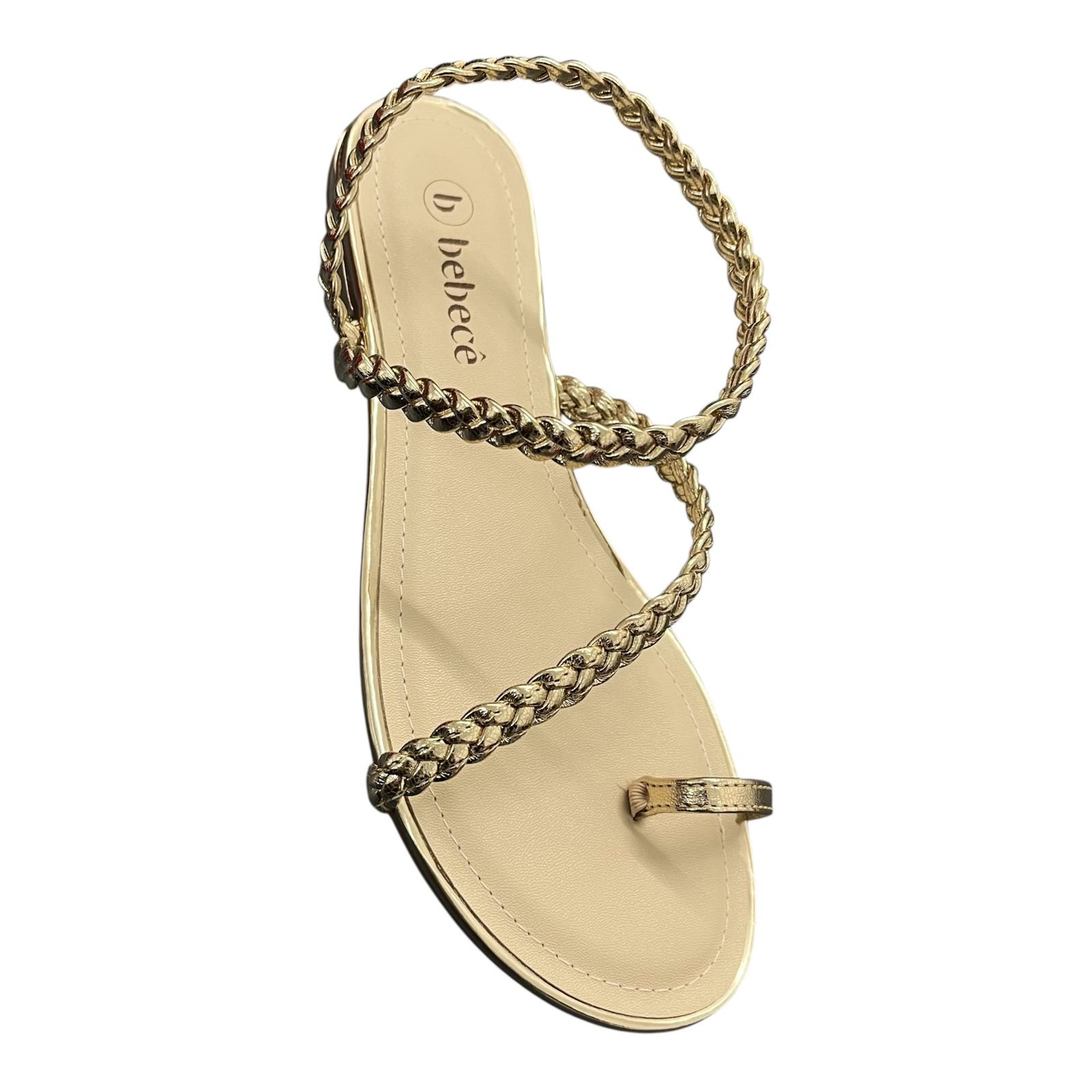 Sandália Feminina Rasteira Bebecê T1028-528 Dourado 2