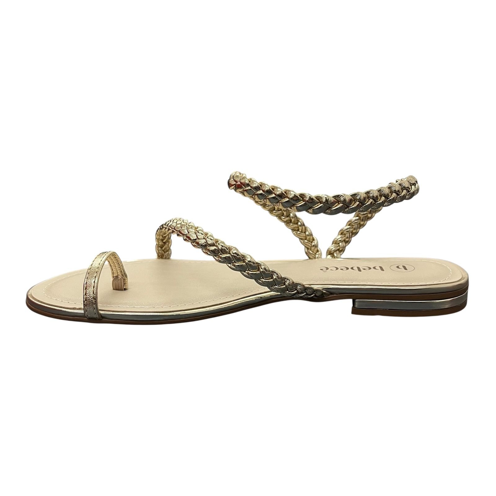 Sandália Feminina Rasteira Bebecê T1028-528 Dourado 5