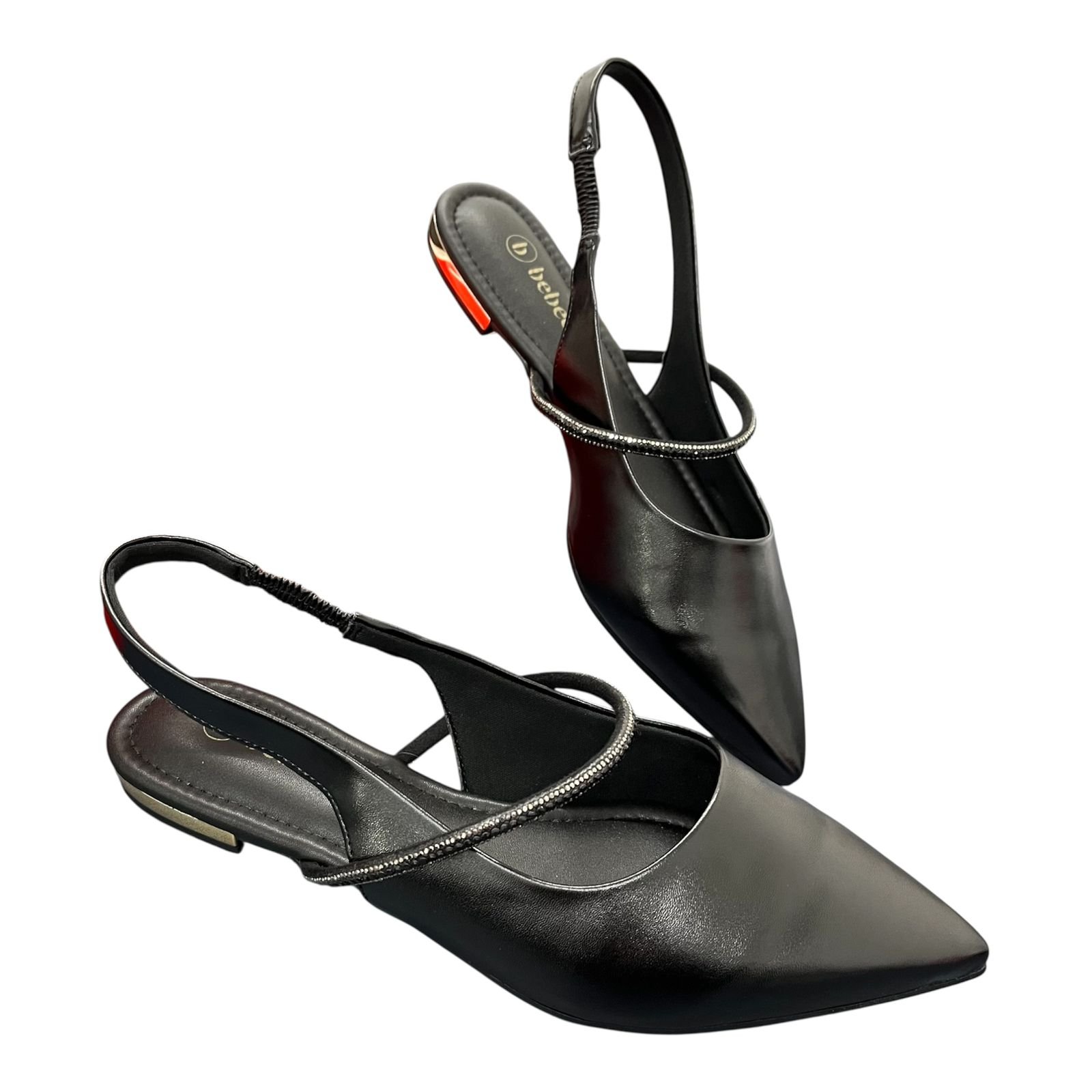 Sapatilha Slingback Bico Fino Bebecê T2019-109 Preto 4