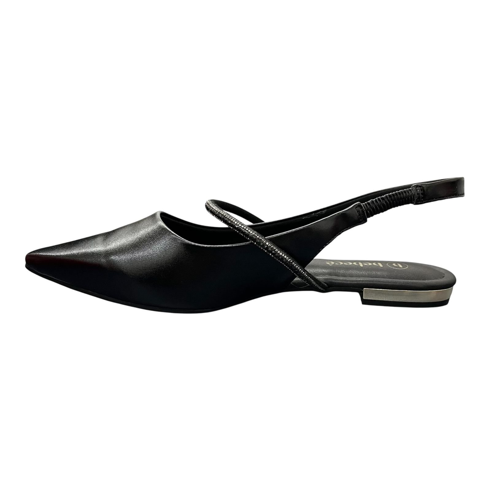 Sapatilha Slingback Bico Fino Bebecê T2019-109 Preto 5