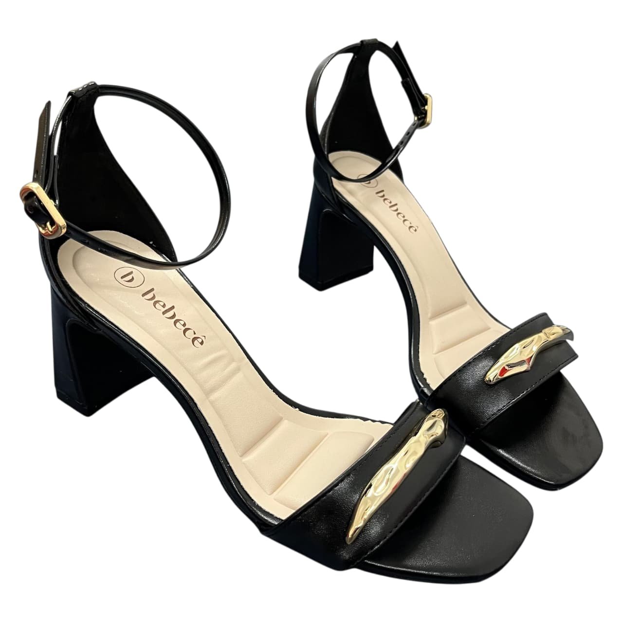 Sandália Feminina Bebecê Salto Bloco T6040-744 Preto 5