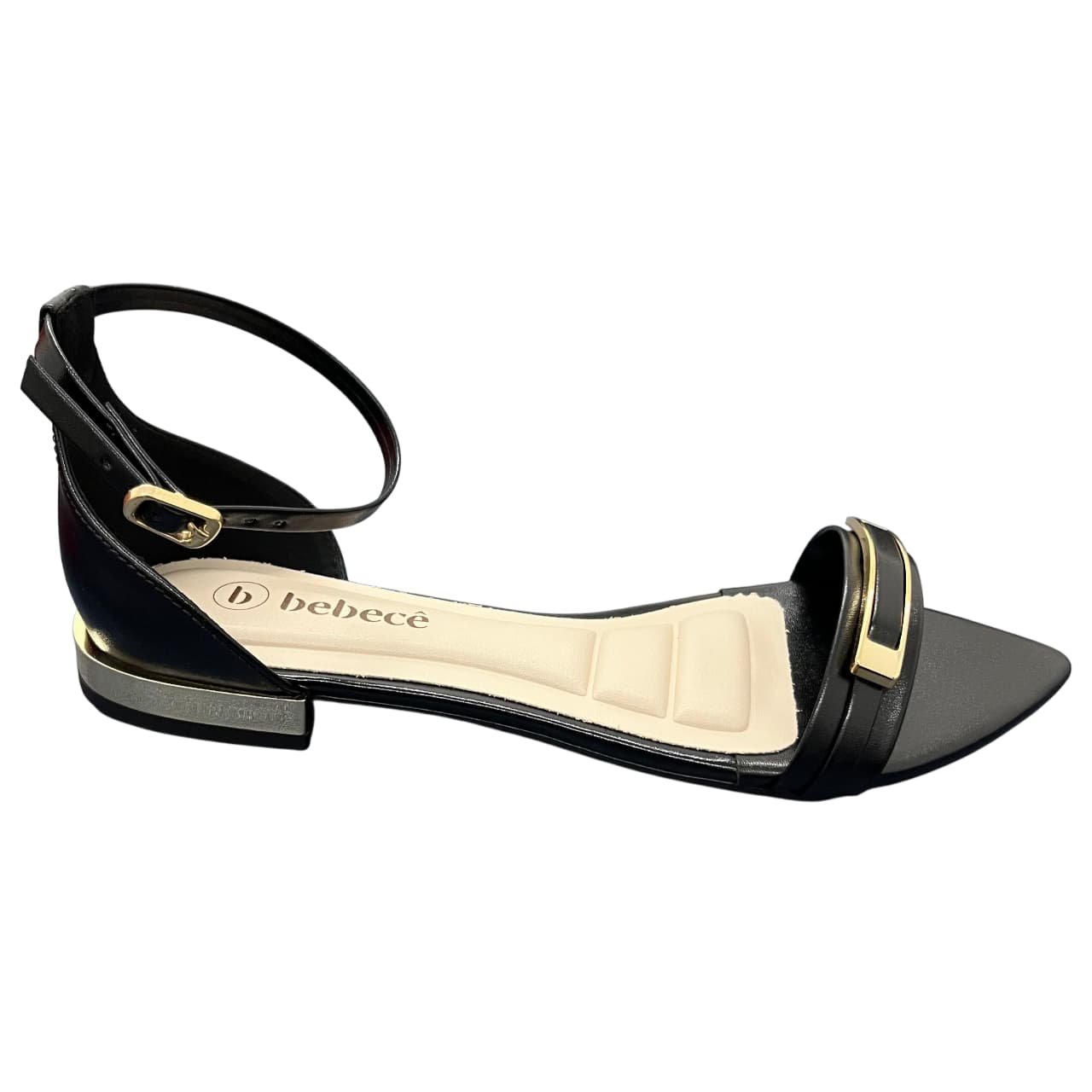 Sandália Bico Folha Rasteira Bebecê T2510-066