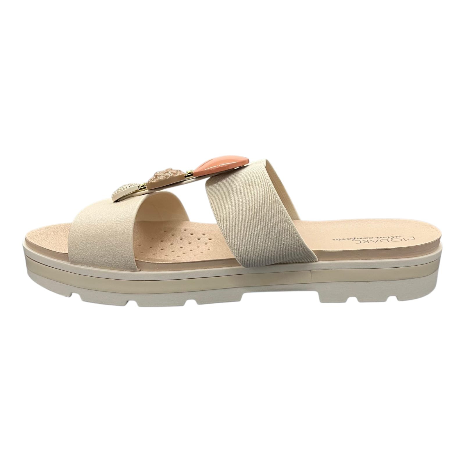 Tamanco Flatform Modare Ultraconforto 7132.138 Creme 5