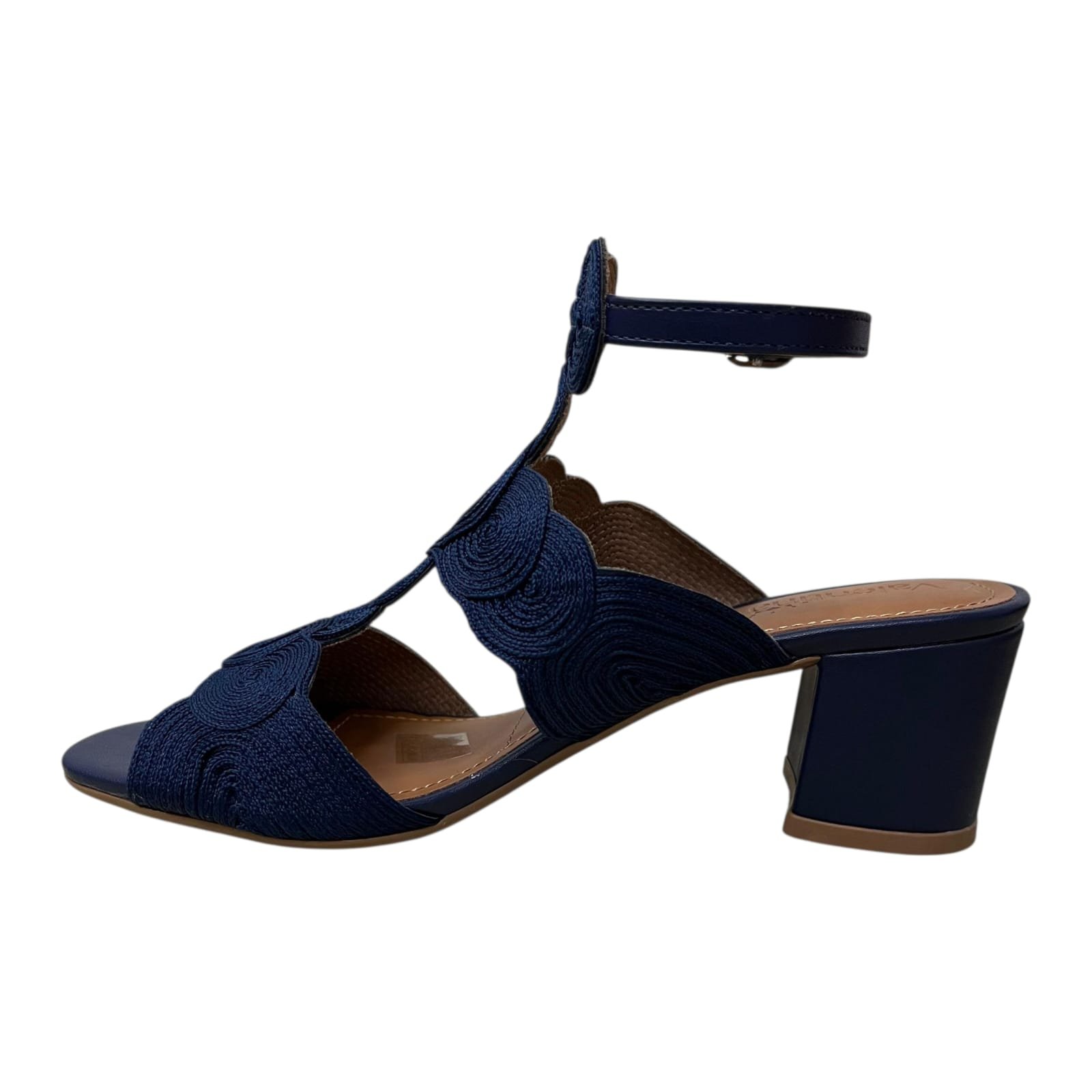 Sandália Salto Bloco Valentina Trama 457035 Azul 4