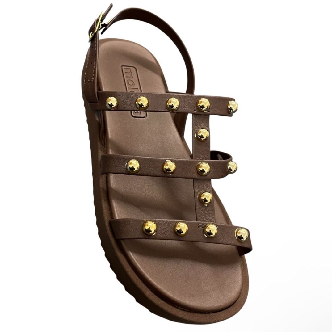 Sandália Feminina Flatform Moleca 5489.119 Marrom 2