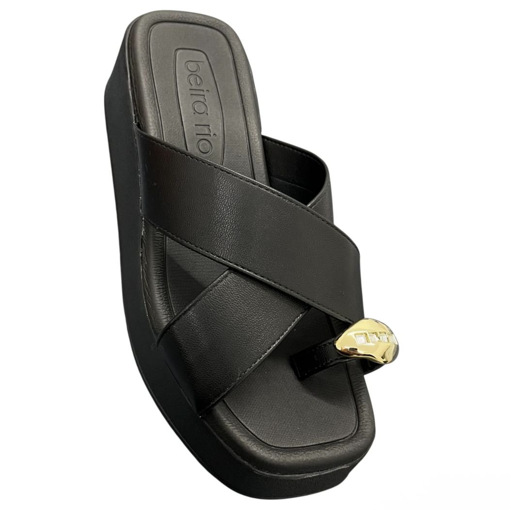 Tamanco Feminino Plataforma Beira Rio 8530.114 Preto 2