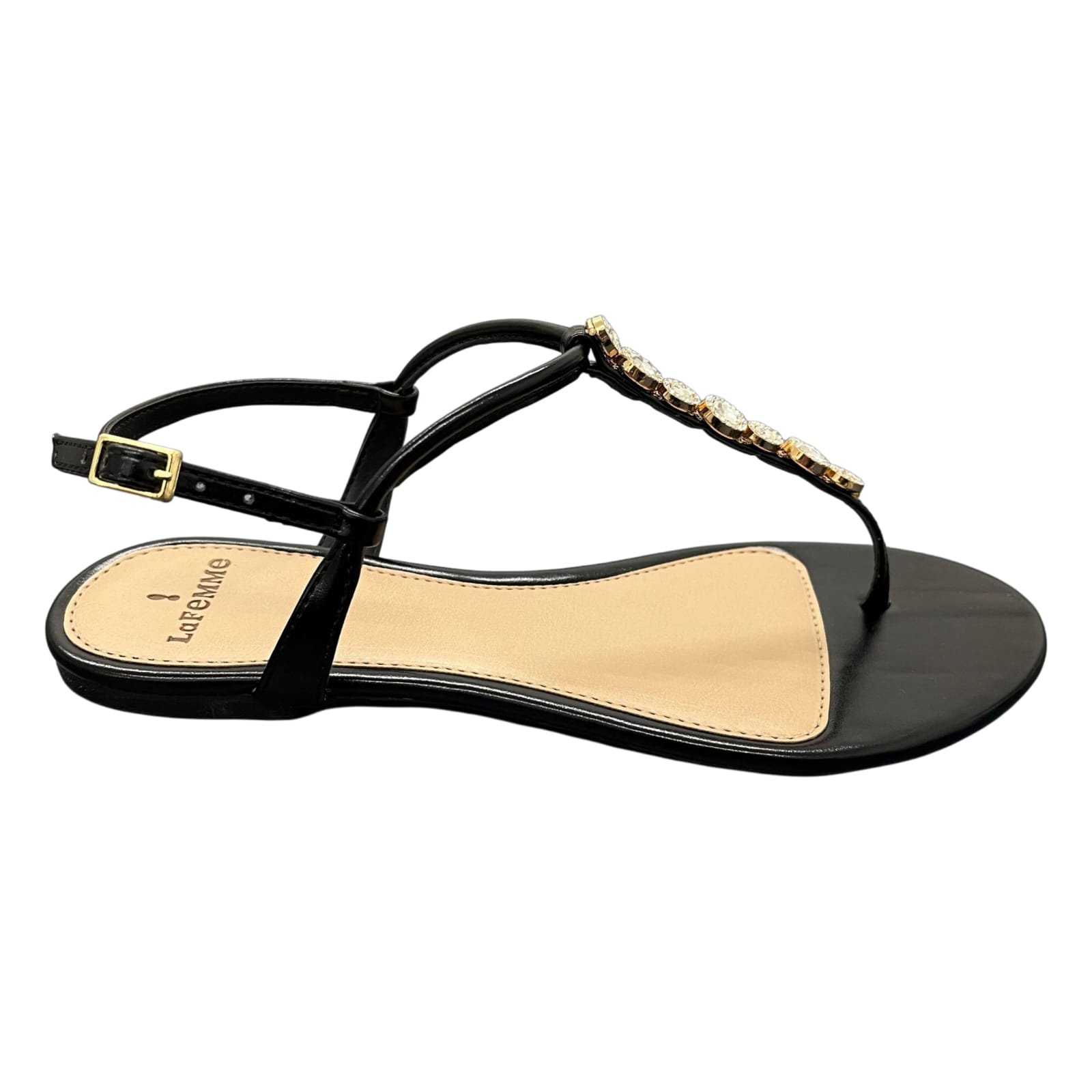 Sandália Feminina Rasteira La Femme Strass 13.1232